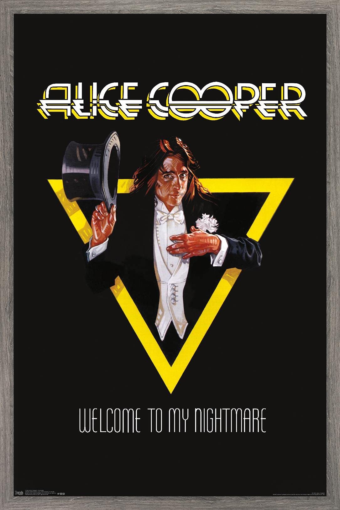 Trends International Alice Cooper - Welcome Wall Poster, 22.375'' X 34'', Barnwood Framed Version