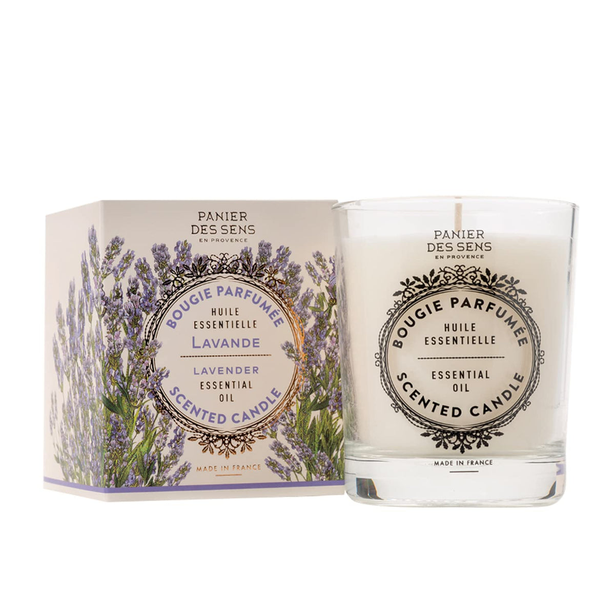 Panier des Sens - Orange Blossom & Winter Candle - Long Lasting Scented Candles for Home - Candles for Women - 100% Natural Cott