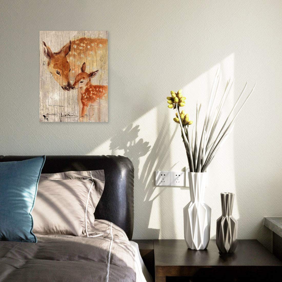 Rustic Home Decor Bathroom Wall Art Farmhouse Decor For Bedroom Modern Home Country Elk Pictures Kitchen Wall Decor Canvas Frame
