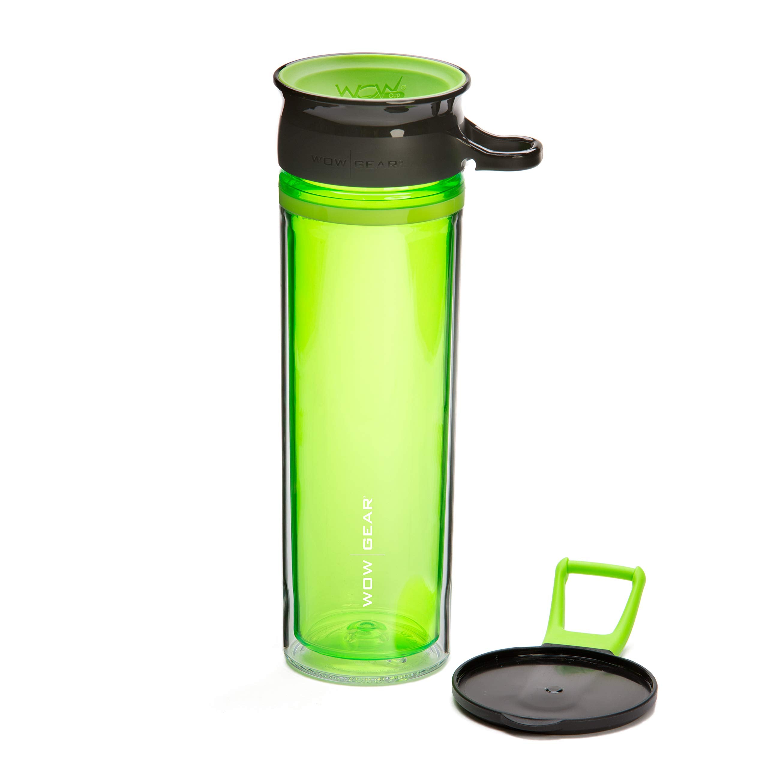 WOW GEAR 360 Double Walled Tritan Water Bottle, Green, 20 Oz / 600 Ml