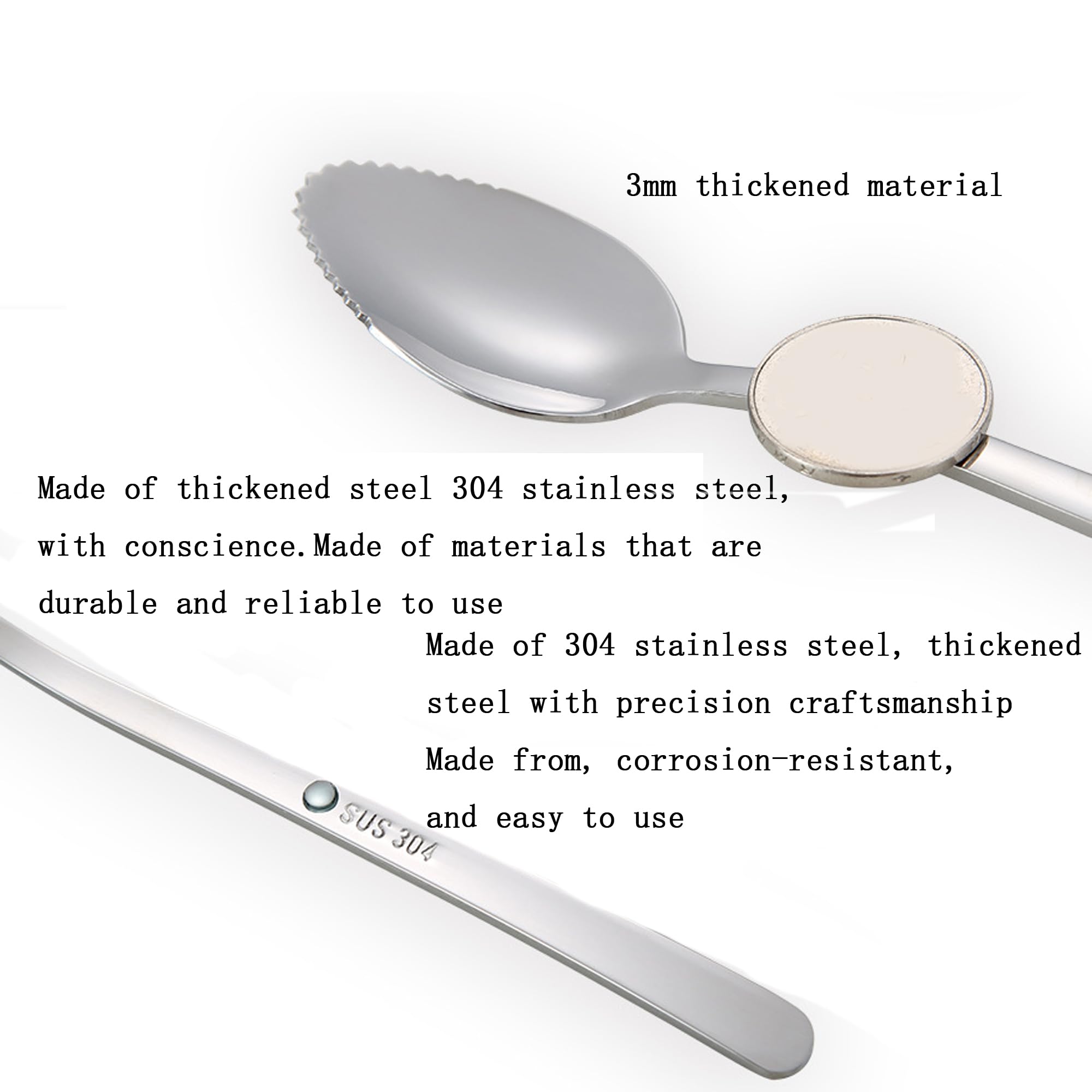 Stainless Steel Grapefruit Spoons Serrated Edge Grapefruit Spoon 2Pcs Grapefruit And Dessert Spoon Kitchen Tools For Citrus Frui