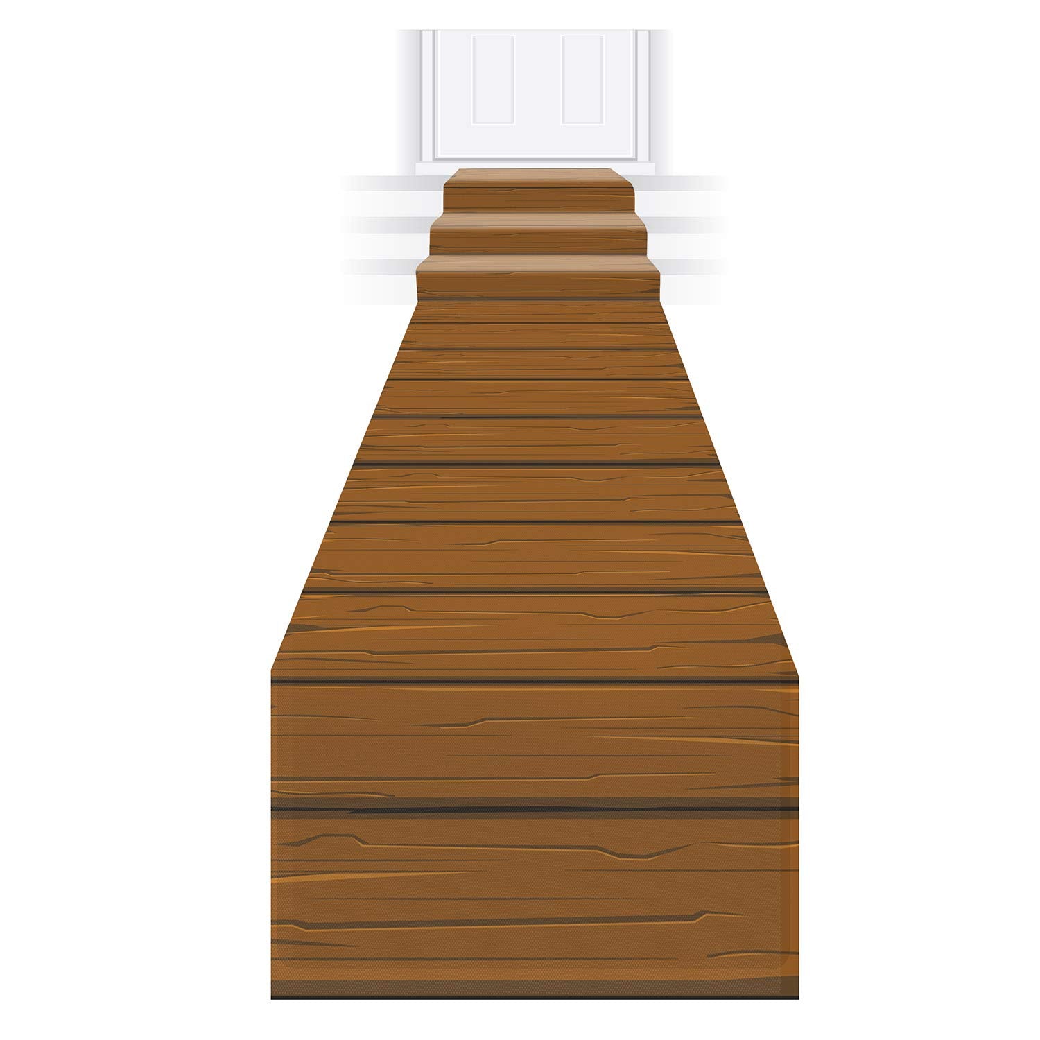 Beistle Wooden Plank Runner, 24 x 10, Brown