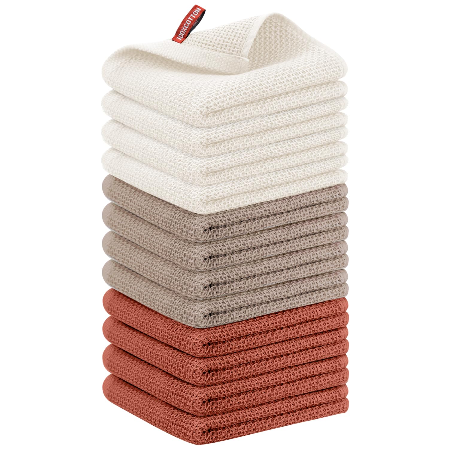Nialnant 12 Pack Kitchen Dish Towels,100% Cotton Hand Towels for Kitchen, Extra Soft & Absorbent Dish Cloths for Washing Dishes,