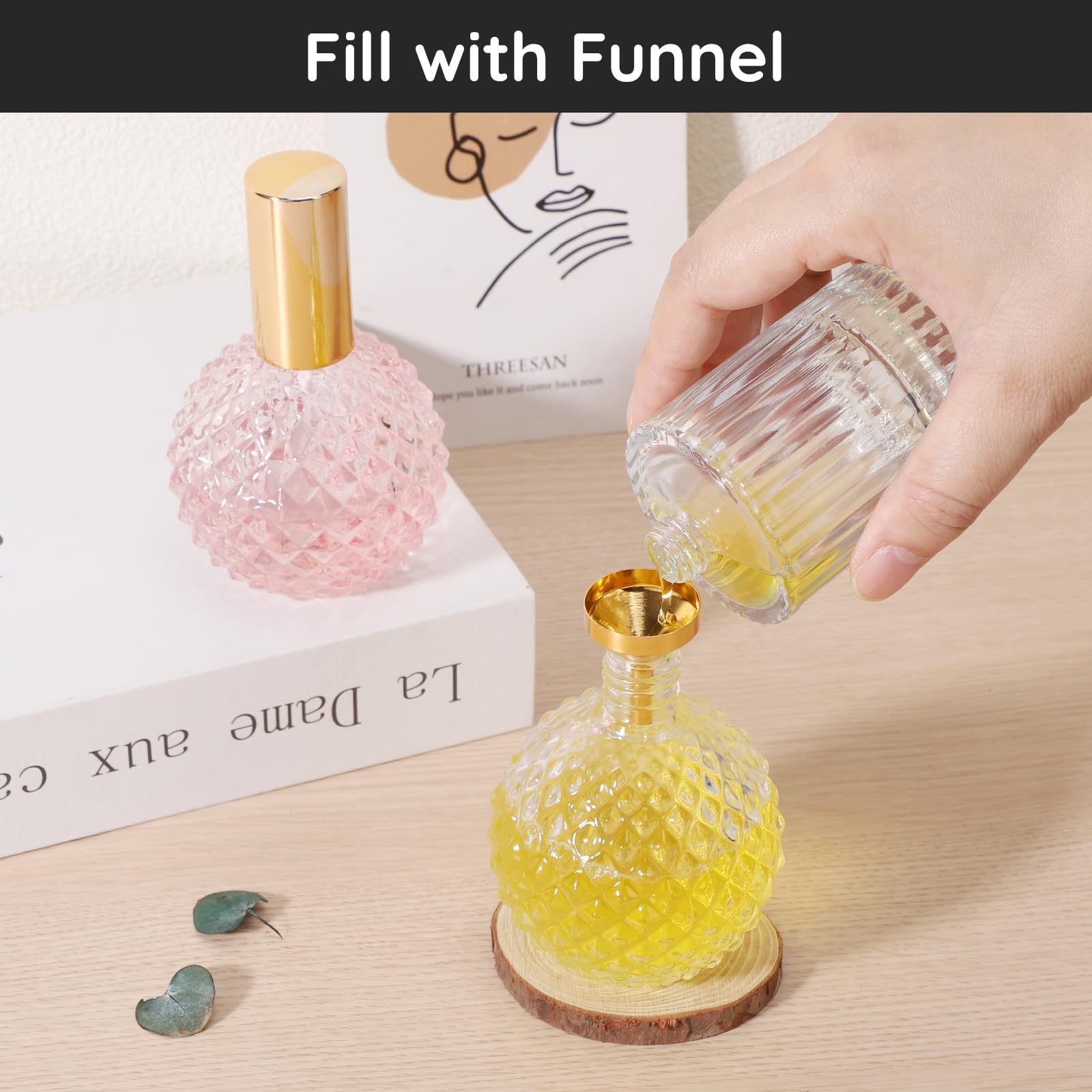 Segbeauty 10 Pack Perfume Travel Refill Tools, 5Pcs Large Funnel For Refill Perfume, 5Pcs 5Ml Plastic Perfume Dispenser Refill T