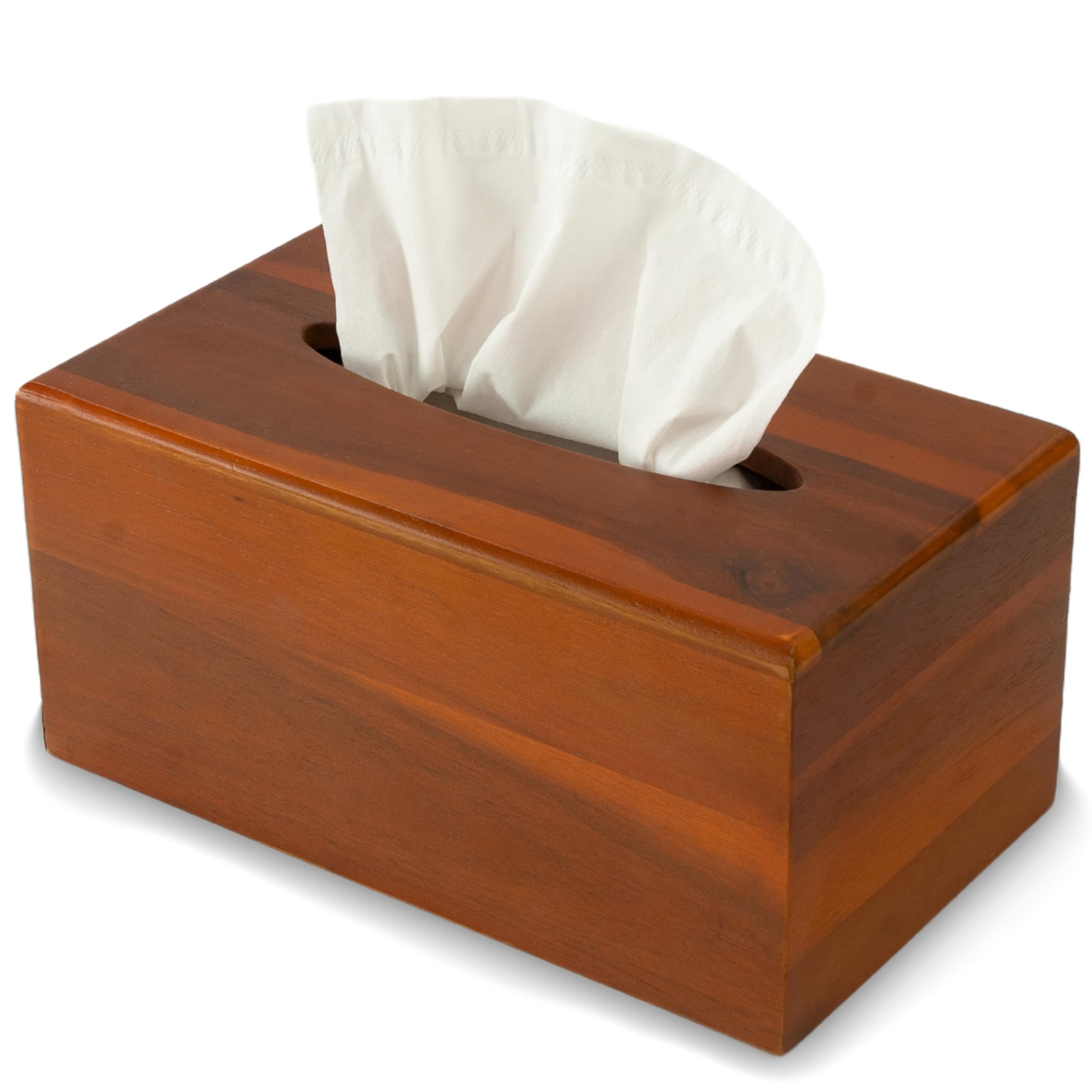 Kolwoven Tissue Box Holder - Tissue Box Cover - Acacia Wood Tissues Box Cover -Modern Farmhouse Decor Facial Tissue Holder On Ta