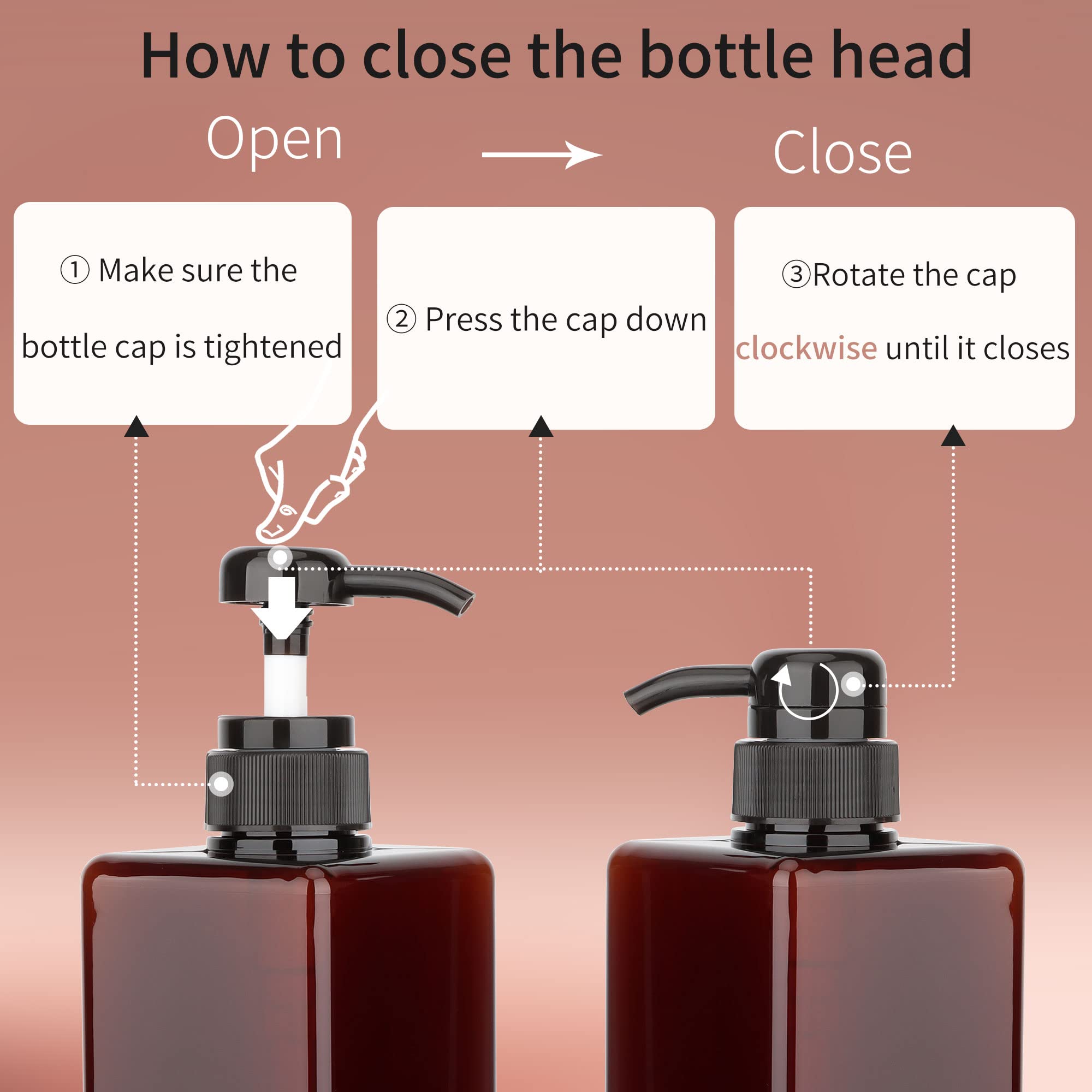 Pump Bottle Dispenser 22Oz/650Ml Jansburg 2Pack Refillable Square Plastic Lotion Dispenser Empty Lotion Pump Bottle For Essentia