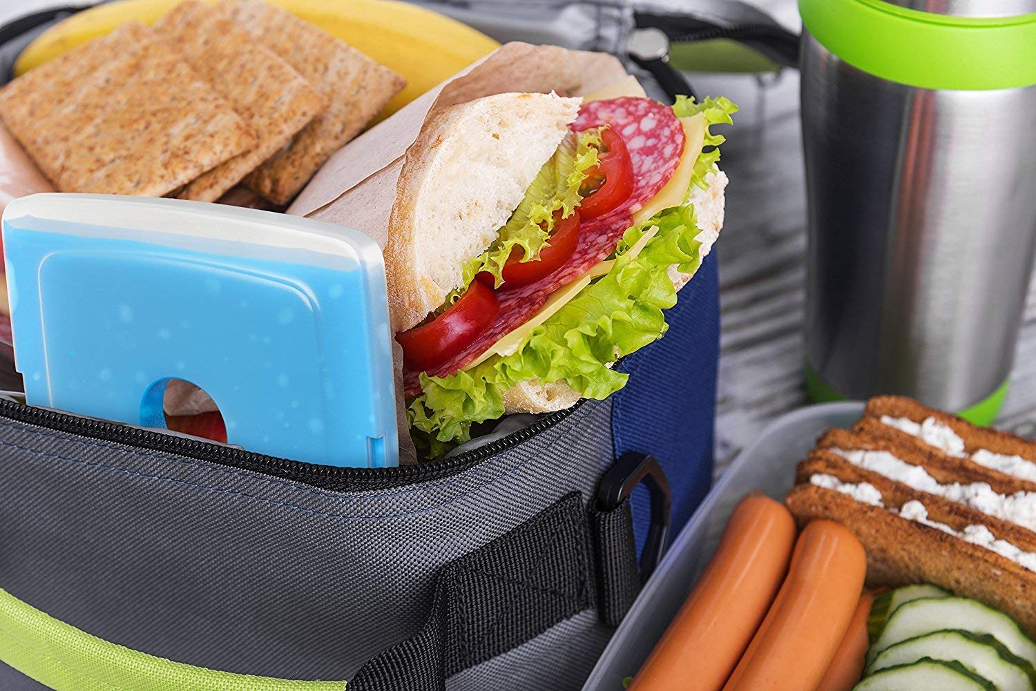 Healthy Packers Ice Pack For Lunch Box - 5 Ice Packs - Original Slim & Long-Lasting Freezer Packs For Your Lunch Or Cooler Bag