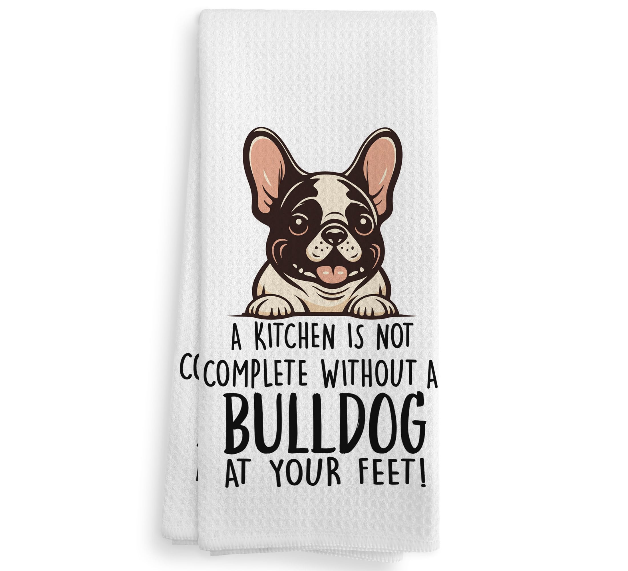 NOQL Bulldog Kitchen Towels and Dishcloths - Gifts for Women Men, Dog Decor Drying Cloth Hand Towels Tea Towels for Bathroom Kit