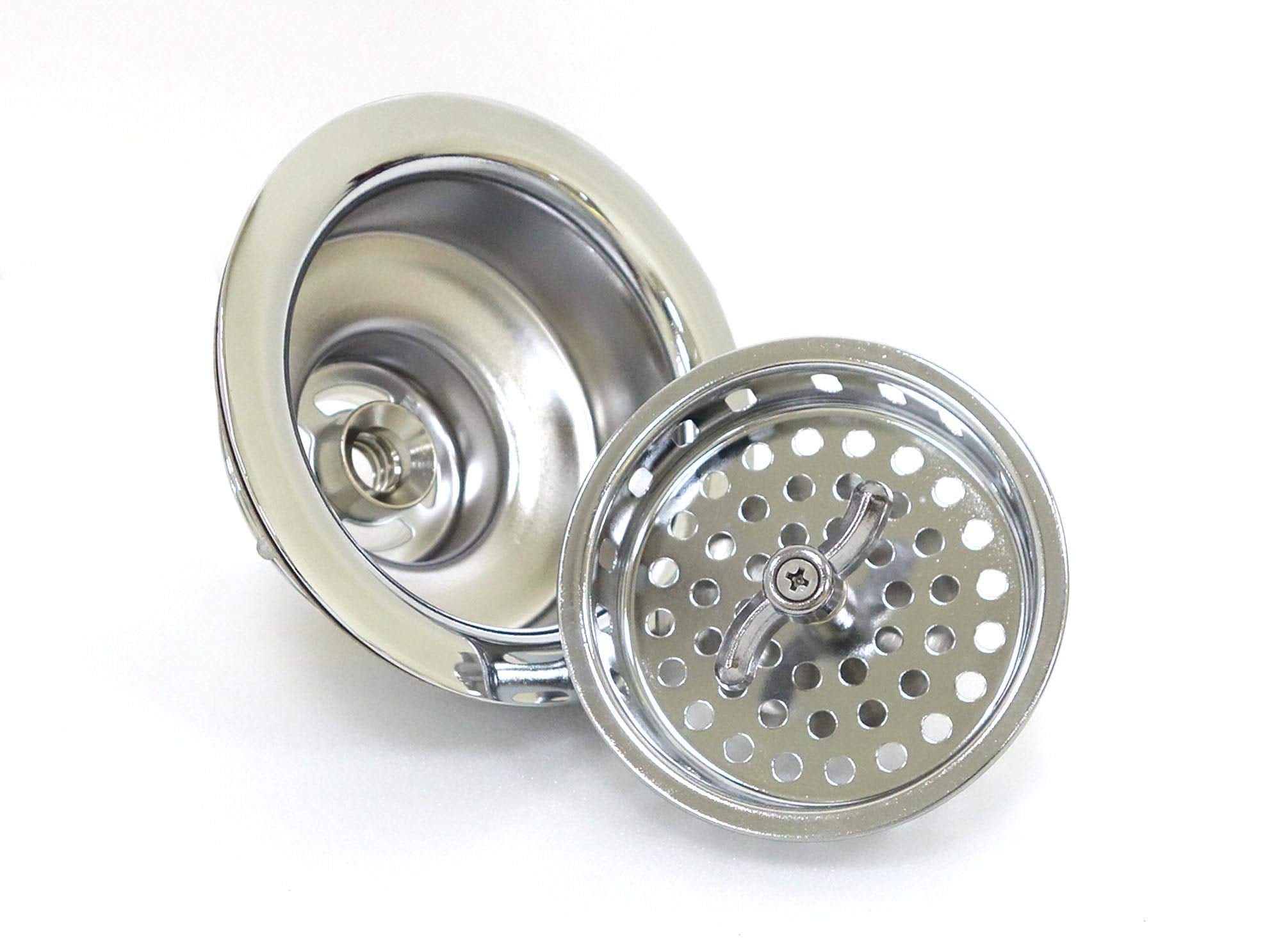 Twist Lock Basket Strainer Replacement (Premium 304 Stainless Steel Construction) For 3-1/2'' Spin And Seal Drains W/Threaded St