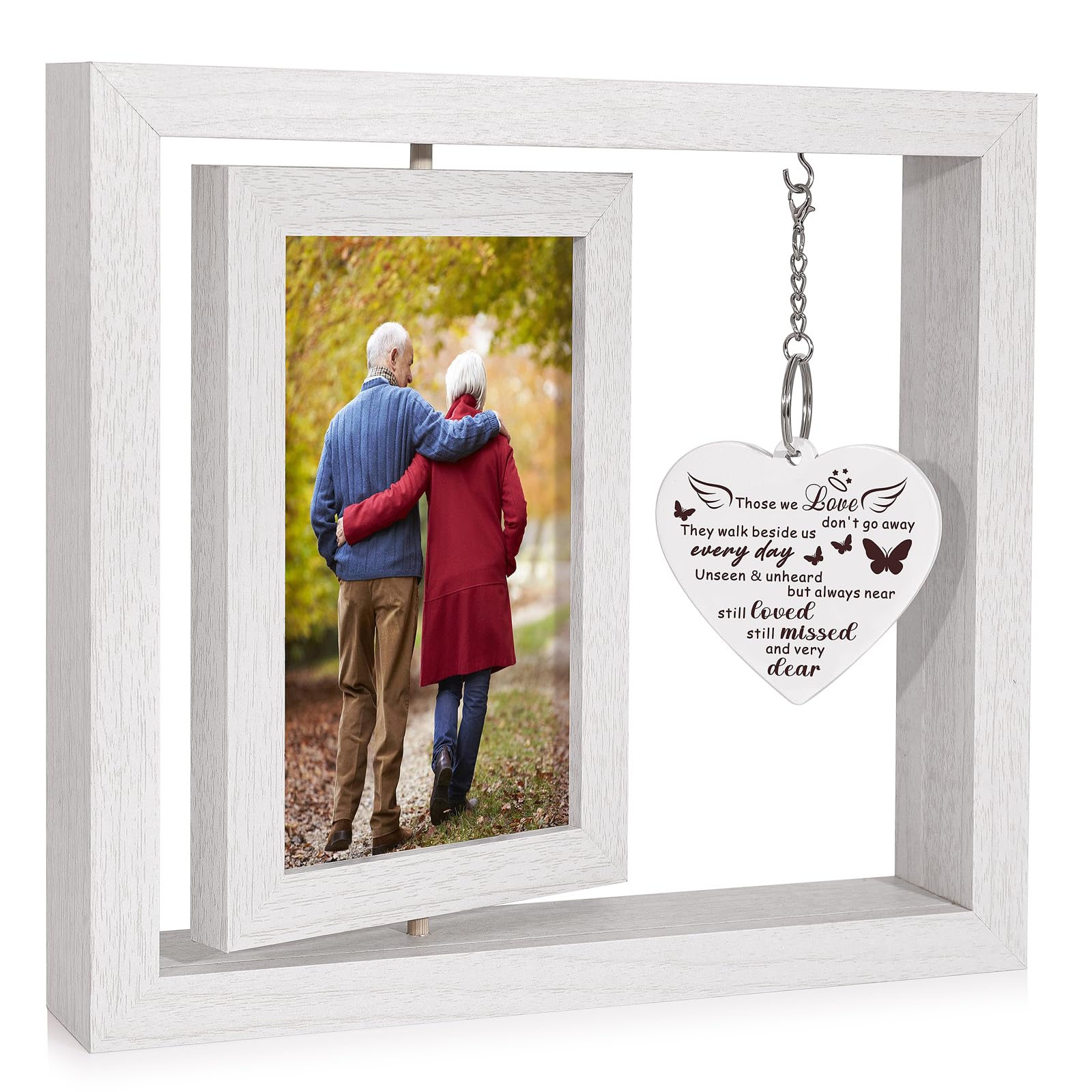 Boiveco Sympathy Gifts for Loss of Loved One, Memorial Gift for Loss of Mom Dad Memorial Picture Frame, Bereavement Remembrance 