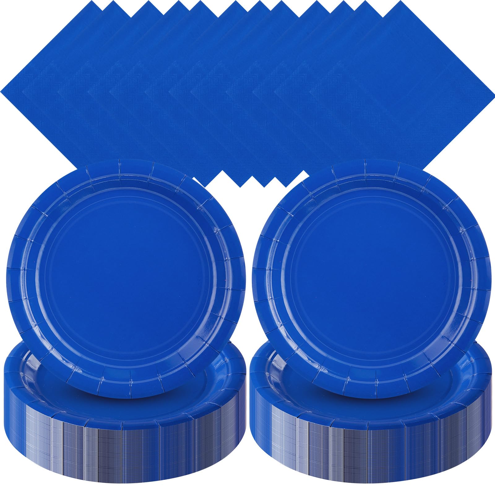 Zhehao 120 Pcs Disposable Paper Plates and Napkins Bulk Birthday Party Decorations 7 inch Disposable Plates for Baby Shower Wedd