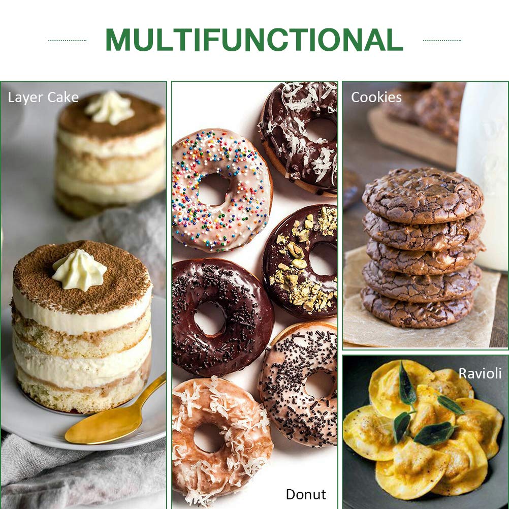 Alimat Plus Round Cookie Biscuit Cutter Set, 12 Pack Pastry Cutters In Graduated Sizes For Donut, Dough, Fondant, Clay, Stainles
