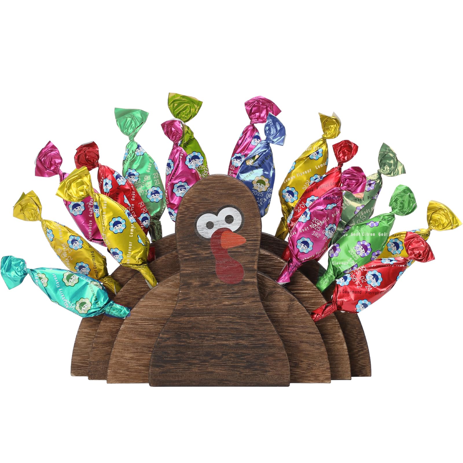 Wodoholo Thanksgiving Decor, Wooden Turkey Lollipop Holder, Candy Table Display, Fall Decor For Home, Fireplace Shelf Decor