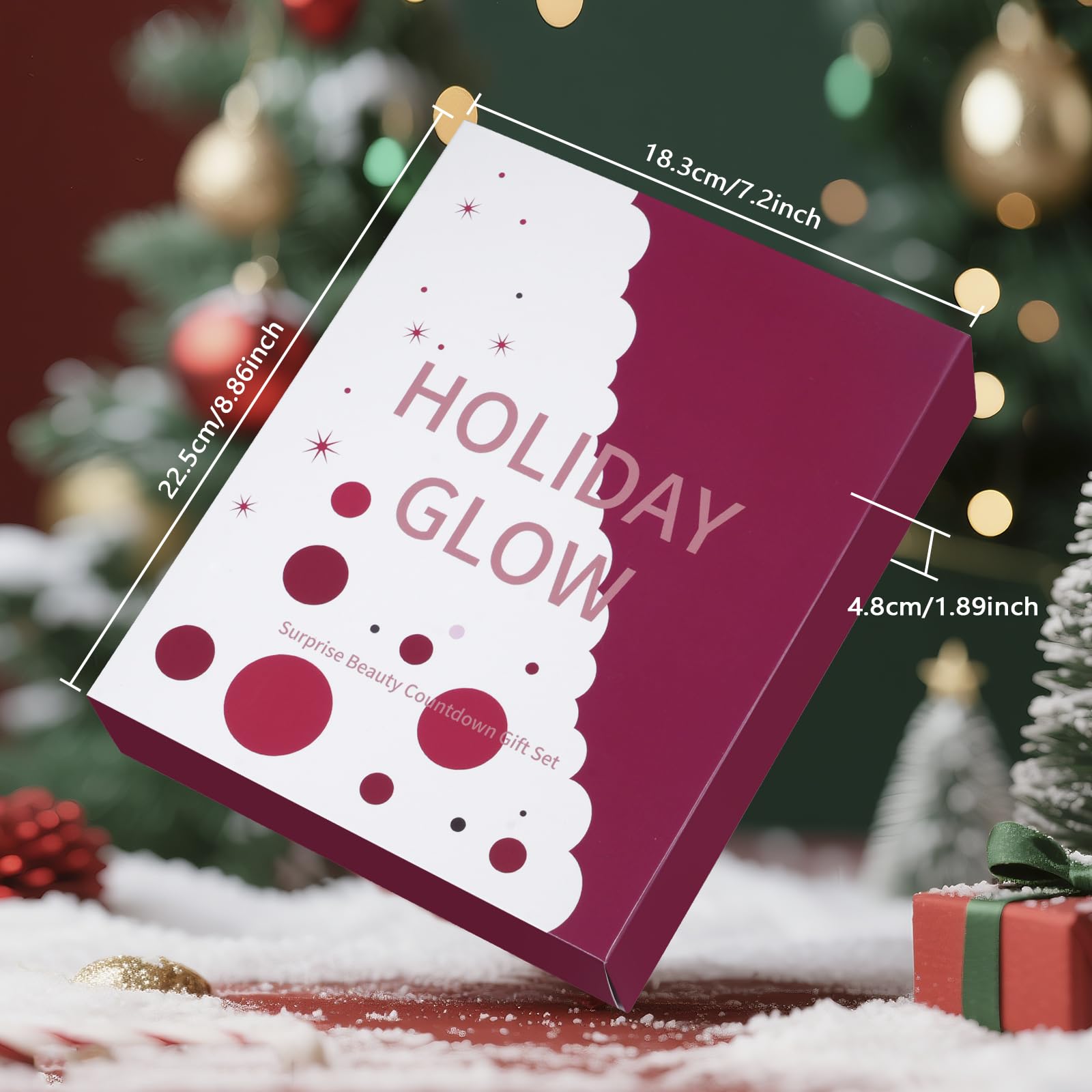 Makeup Advent Calendar 2025, 24-Day Holiday Glow Christmas Countdown Cosmetic Surprises Gift Set For Teen Girls Women