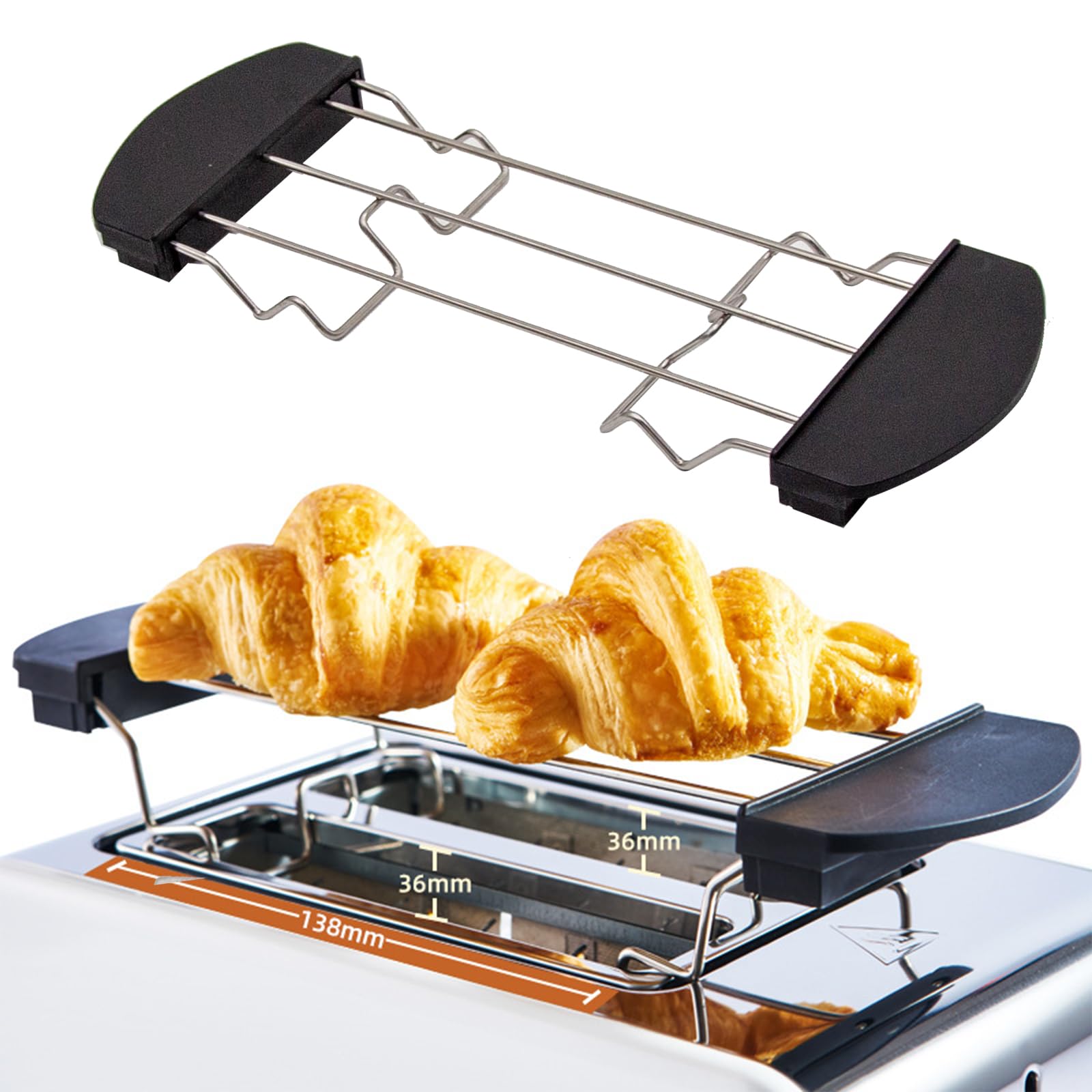 Hoypeyfiy Warming Rack For Toaster,Toaster Holder Rack,Stainless Steel Sandwich Rack For Toaster,Home Kitchen,Bbq,Picnic,Toaster