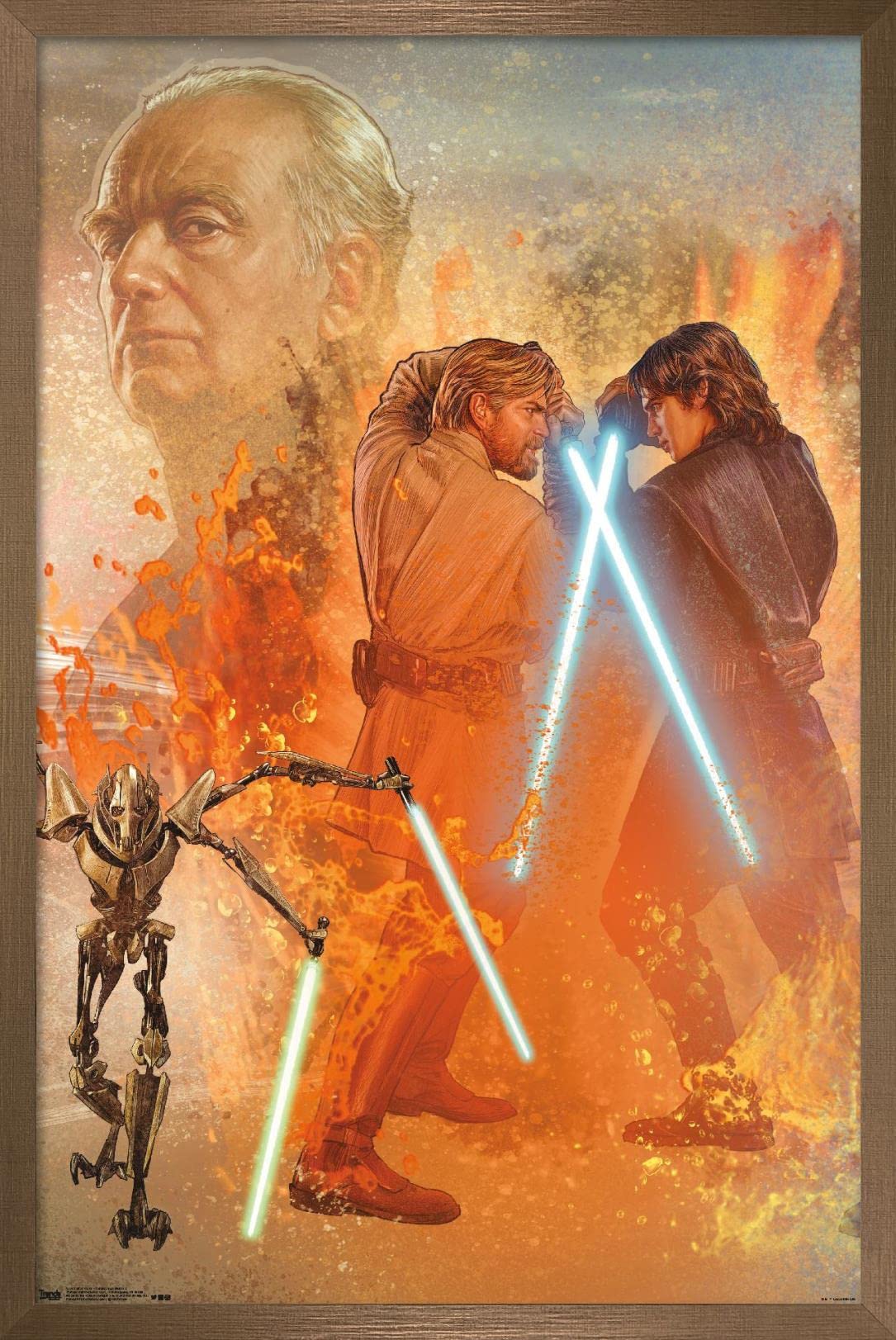 Trends International Star Wars: Revenge Of The Sith - Celebration Mural Wall Poster, 14.725'' X 22.375'', Bronze Framed Version