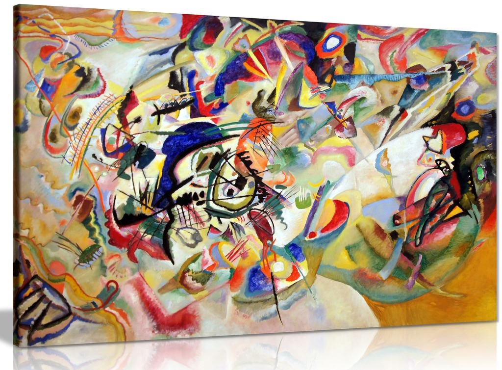 Composition Vii By Wassily Kandinsky Canvas Wall Art Picture Print (30X20In)