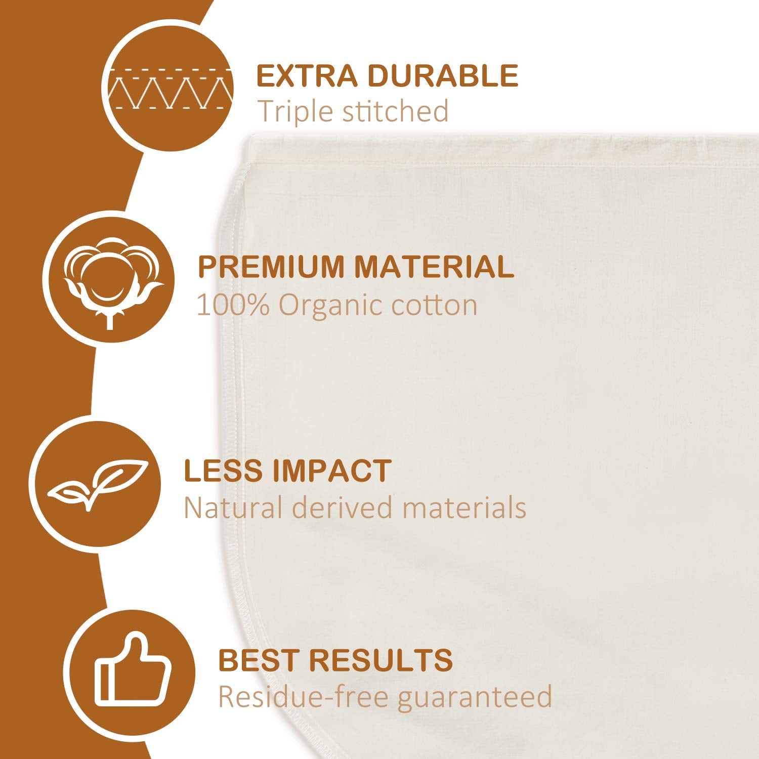 6 PCS 12''x12'' Nut Milk Bags - 100% Unbleached Cotton Cheesecloth  Reusable Food Strainer Colander For Straining Almond/Oat Milk  Celery Juice  Cold Brew Coffee  Yogurt and Cheese Making