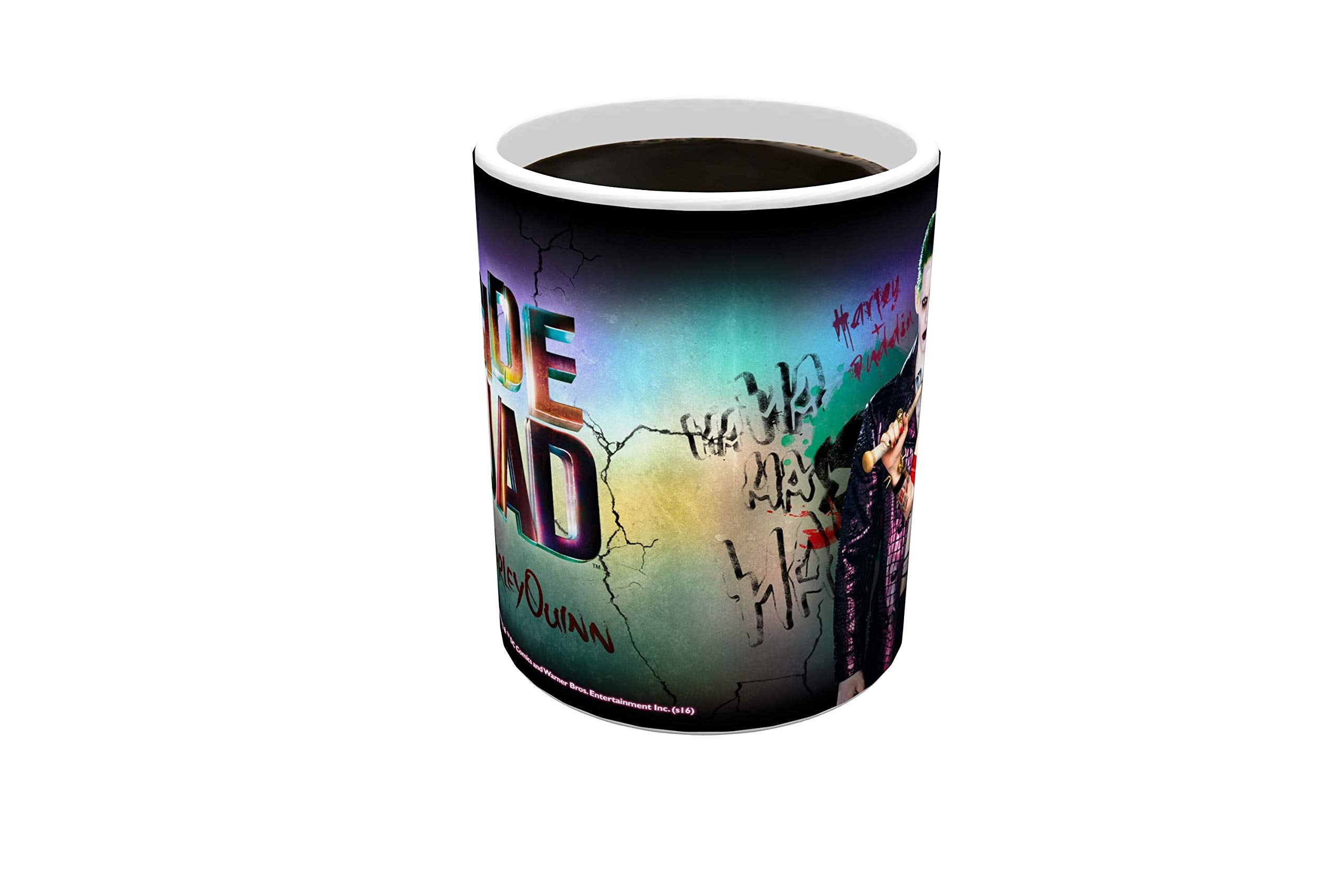 Morphing Mugs Suicide Squad The Joker and Harley Quinn Heat Reveal Ceramic Coffee Mug - 11 Ounce