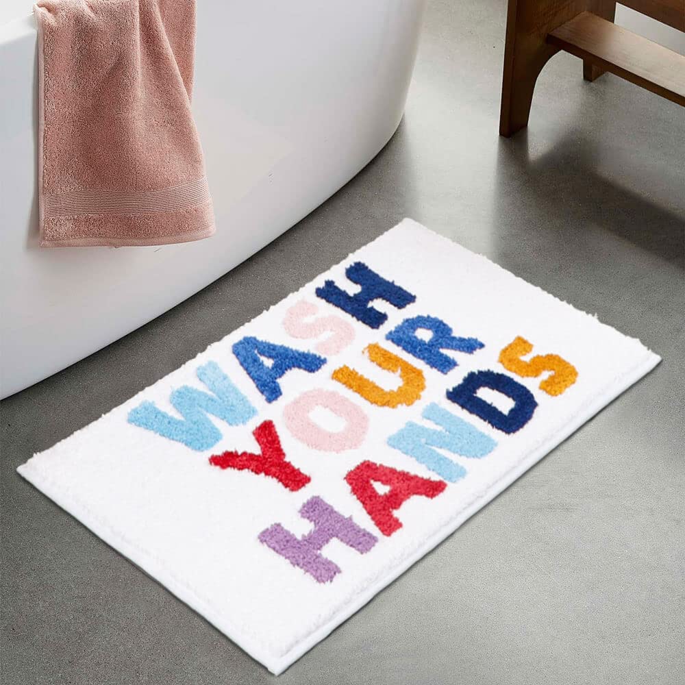 Haiwaoo Bath Mats For Bathroom, 24''  17'' Non Slip Bath Rugs, Soft And Absorbent Bathroom Rugs, Machine Wash/Dry, Rugs For Tub,