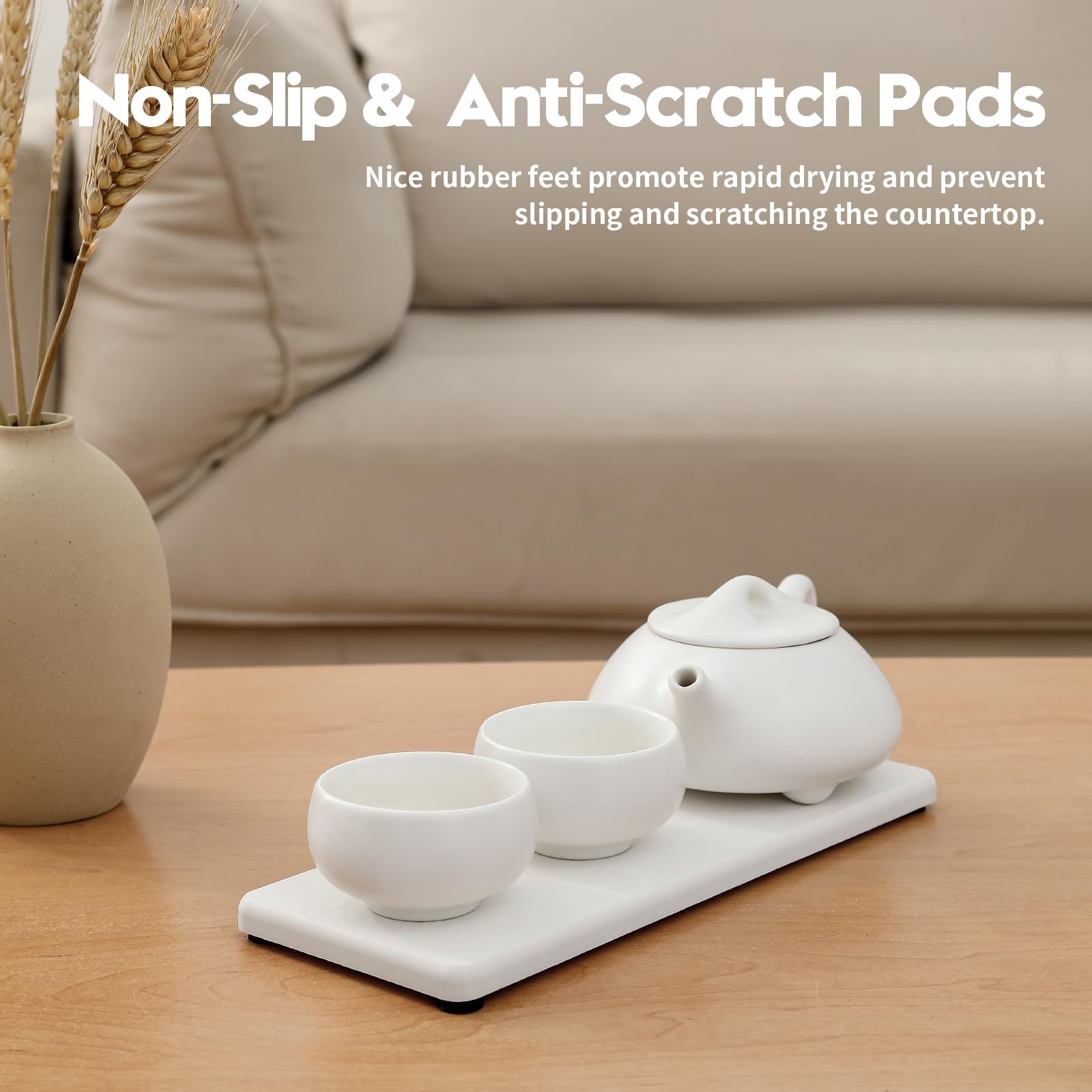 Razborci 2Pcs Water Absorbent Diatomite Coasters, Fast Drying Stone Tray For Bathroom & Kitchen Counter, Instant Dry Sink Dish R