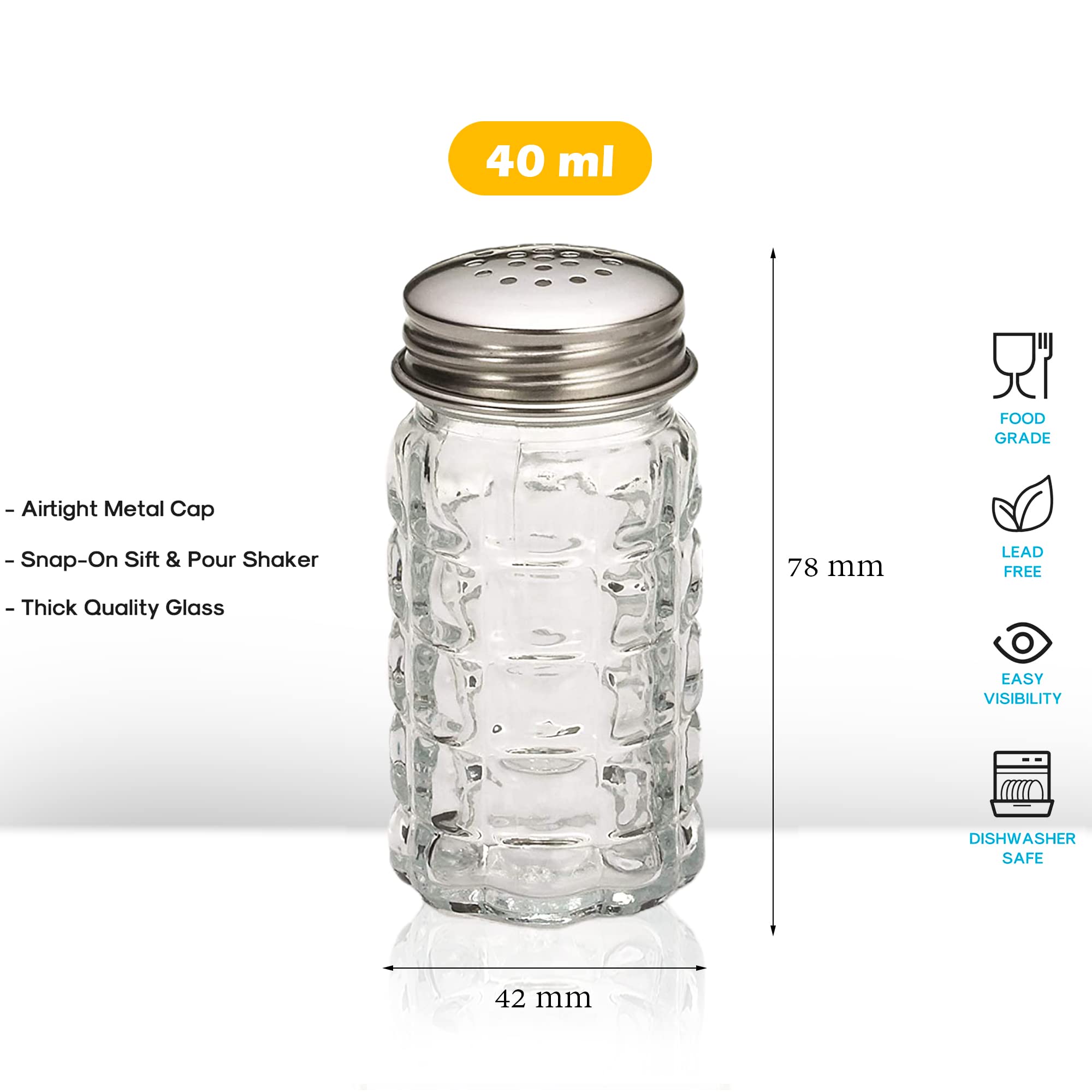 1St Choice Fba_Bck31360 Retro Style Salt And Pepper Shakers With Stainless Tops (2), 1, Original Version