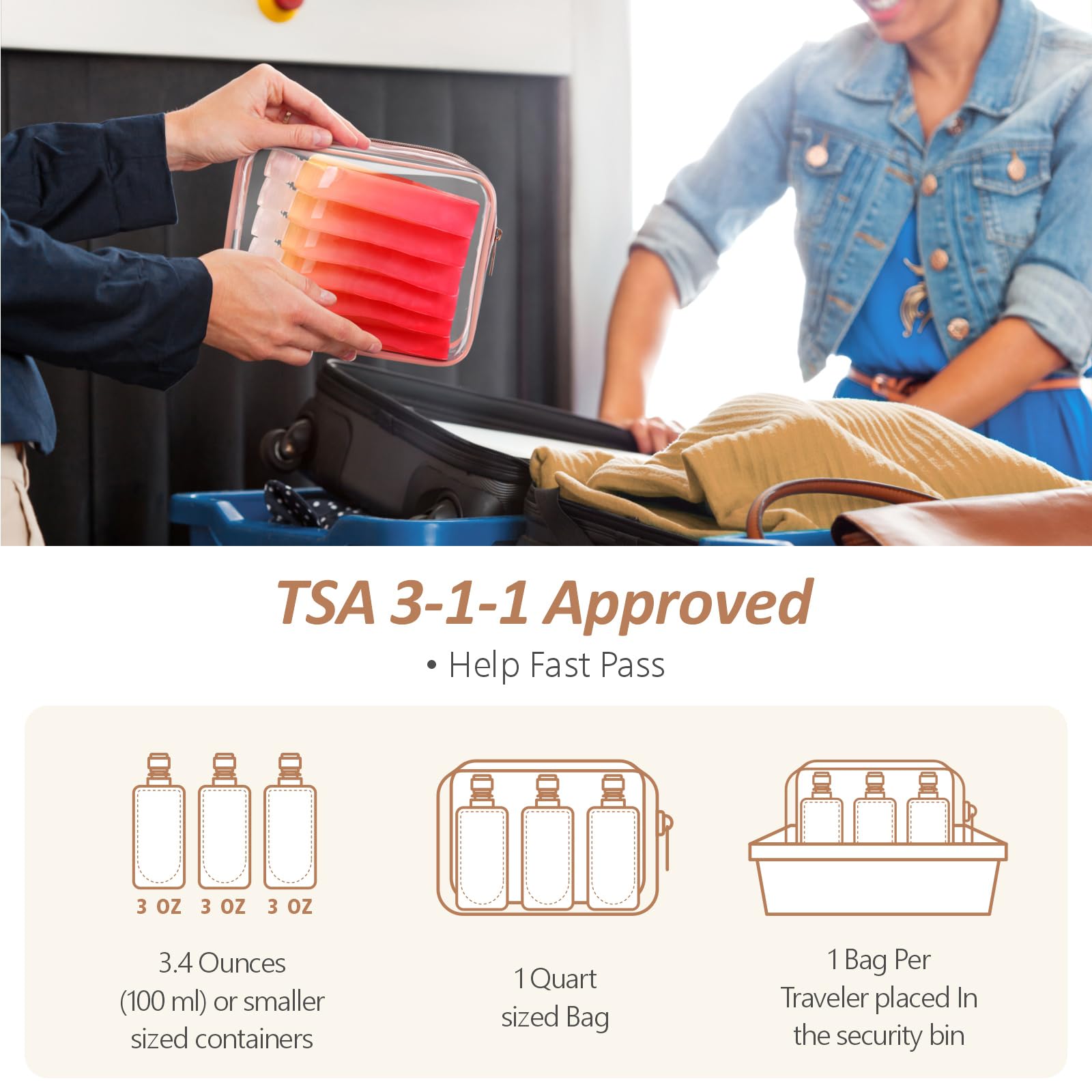 Packism Travel Pouches For Toiletries - 12 Pack Leak Proof 3Oz Tsa Approved Travel Size Containers, Stand Up, Slim & Lightweight