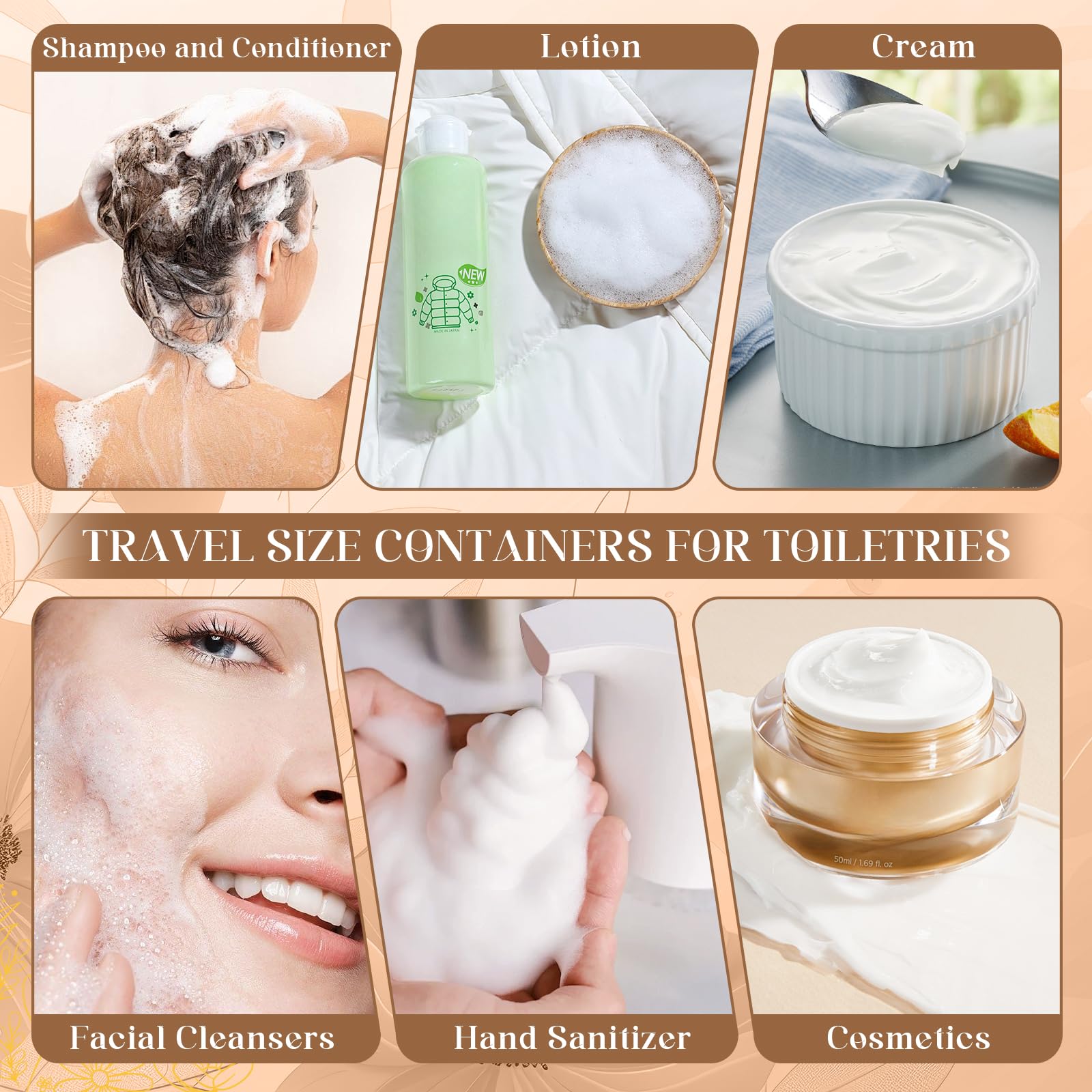 Wxoieod 1 Oz Travel Bottles, Leakproof Silicone Squeeze Bottle Mini Travel Size Container For Toiletries Lotion Shampoo And Cond