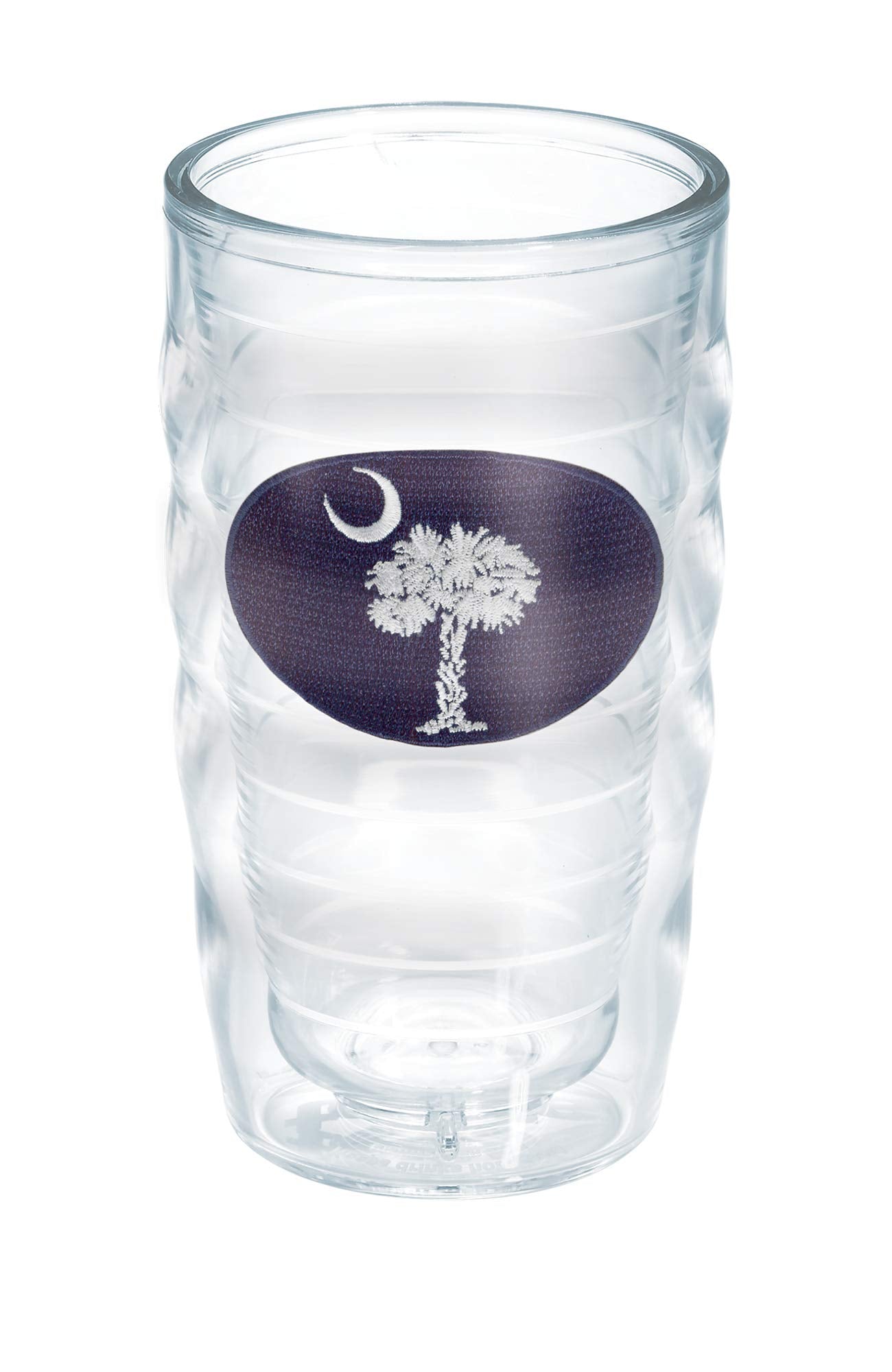 Tervis South Carolina Flag Made In Usa Double Walled Insulated Tumbler Cup Keeps Drinks Cold & Hot, 10Oz Wavy - No Lid, Navy And