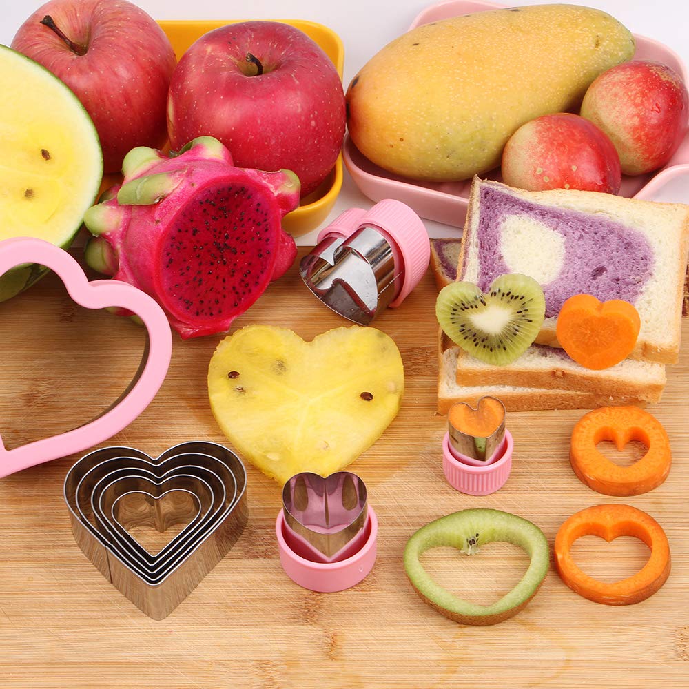 Bakingworld Heart Cookie Cutter Set,9 Piece Heart Shapes Stainless Steel Cookie Cutters Mold For Cakes Biscuits And Sandwiches,0