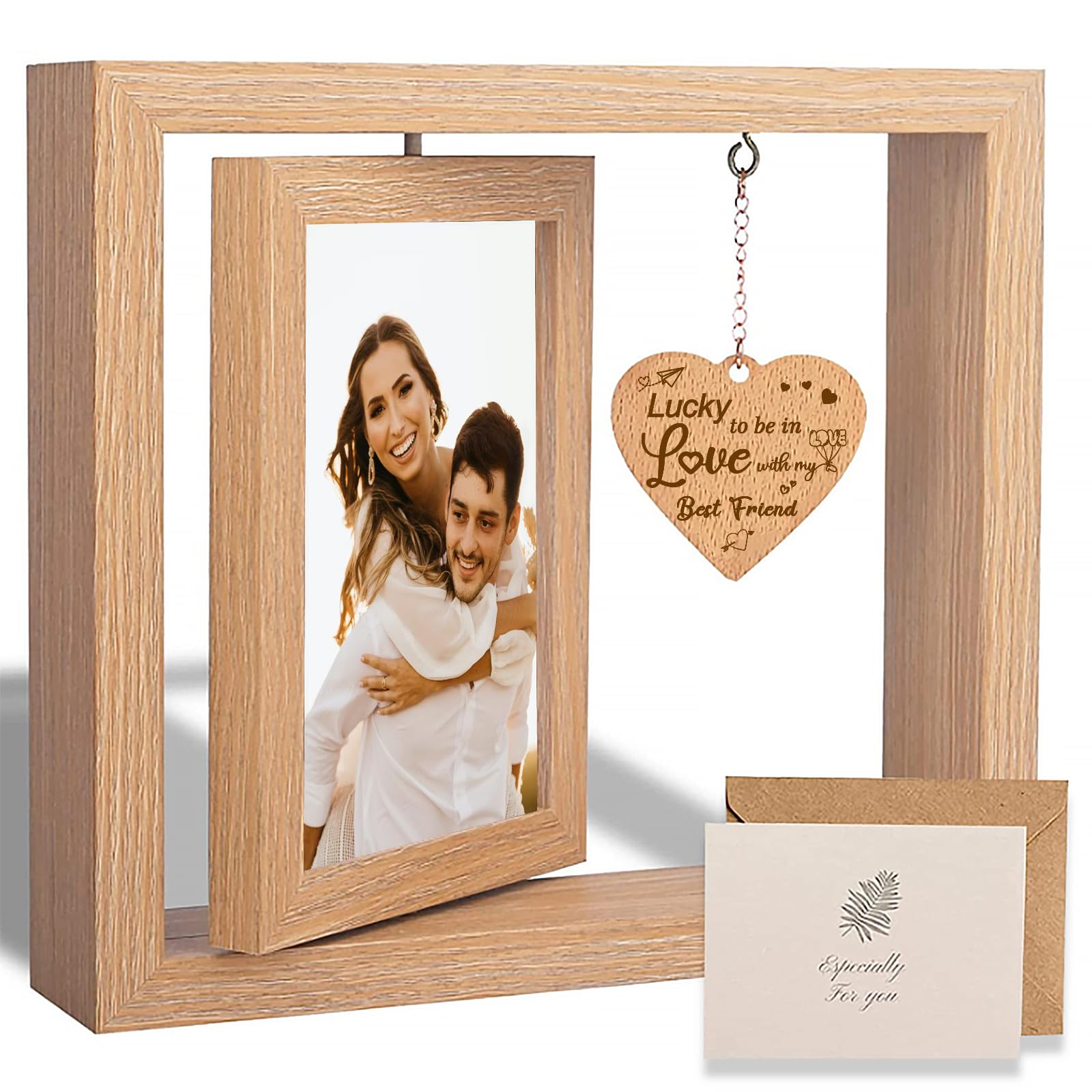Lucky to be in Love with my Best Friend - Romantic Couples Picture Frames Anniversary Birthday Gifts. Graduation Gifts for Him B
