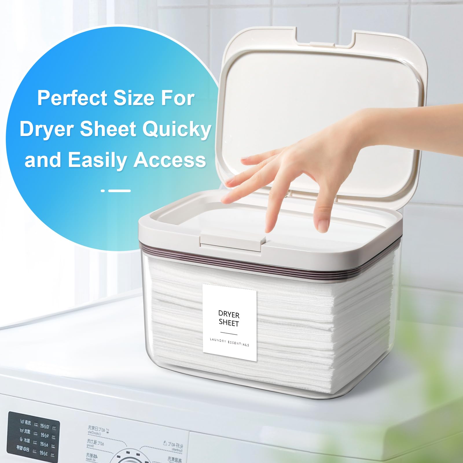 Alpiriral Dryer Sheet Holder And Laundry Pods Container, 2 Pack 94 Fl Oz / 5.8Lb Laundry Powder Dispenser For Laundry Room Organ