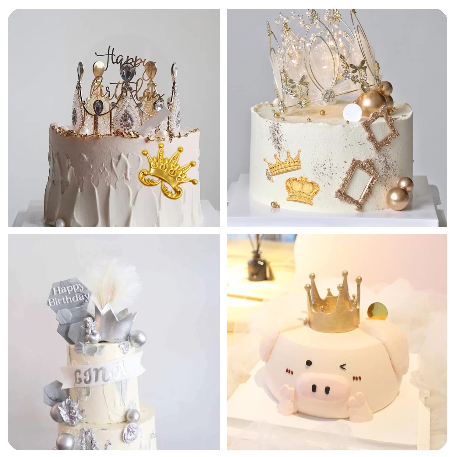 Rfghac Silicone Crown Fondant Candy Molds Bows Crown Heart Mold For Chocolate Cake Decoration Cupcake Topper Chocolate Gum Paste