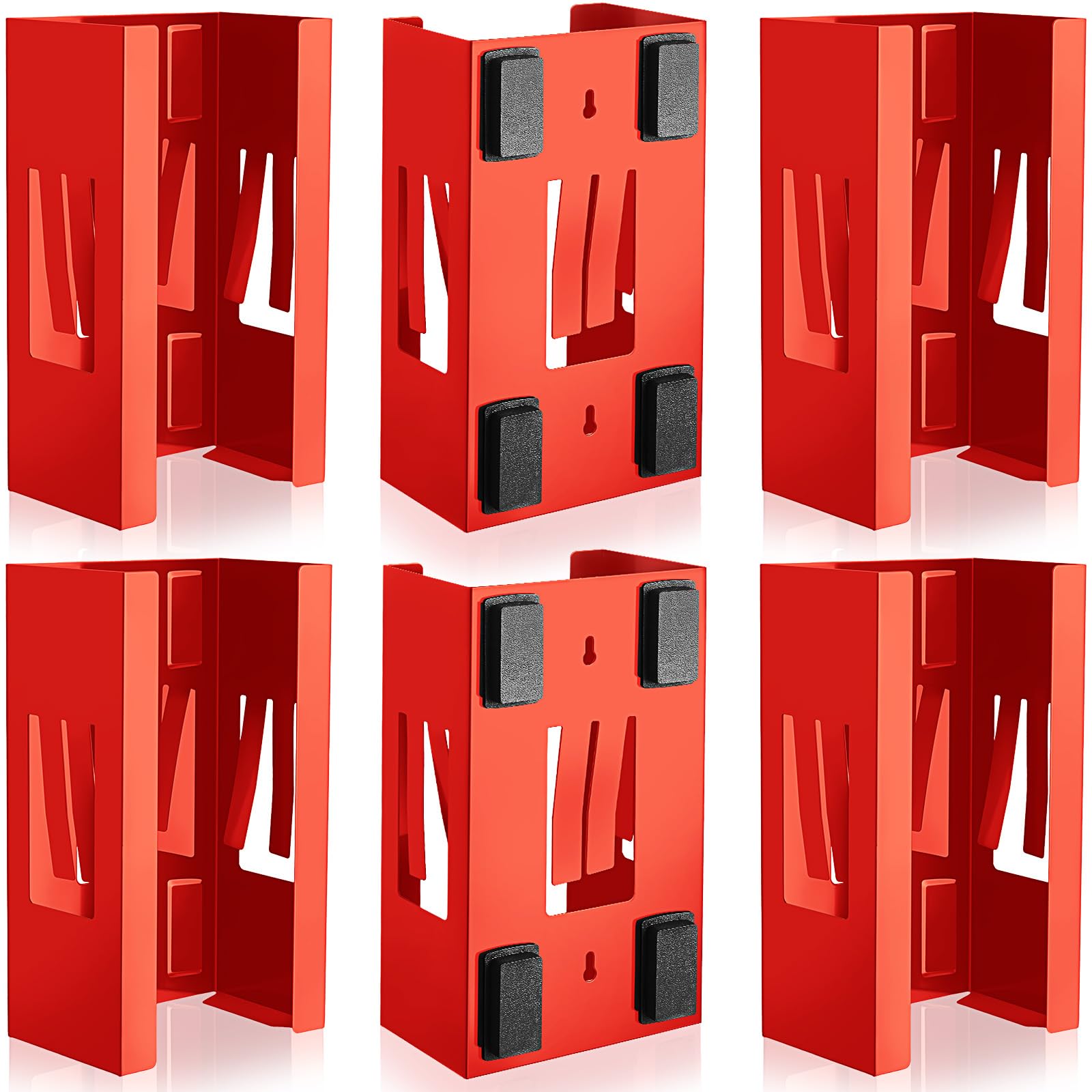 Lounsweer 6 Pcs Magnetic Glove Dispenser Holders Boxes of Gloves Commercial Quality Towels Wipes Paper Tissue Box Holder Wall Mo