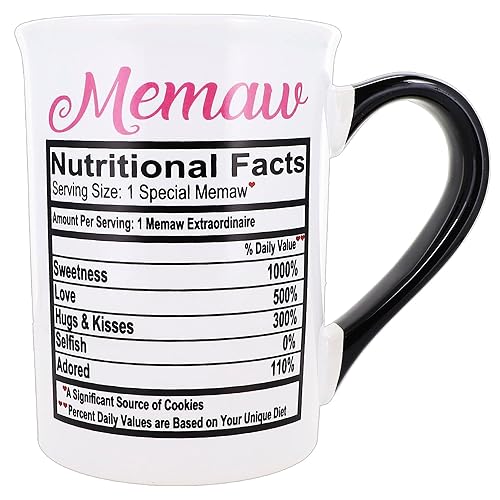 Cottage Creek Memaw Mug  16oz. Large Ceramic Memaw Coffee Mug  Memaw Gifts