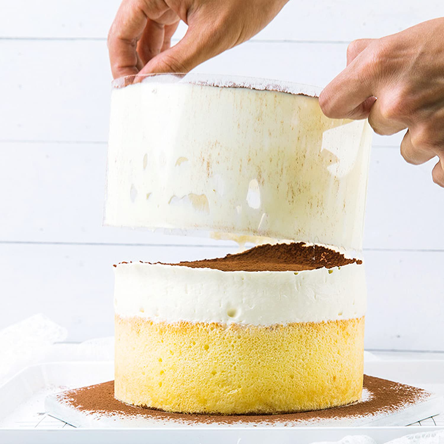 Cake Collar,2 Pack Transparent Mousse Cake Rolls Clear Cake Strips, Transparent Cake Rolls, Mousse Cake Acetate Sheets For Choco