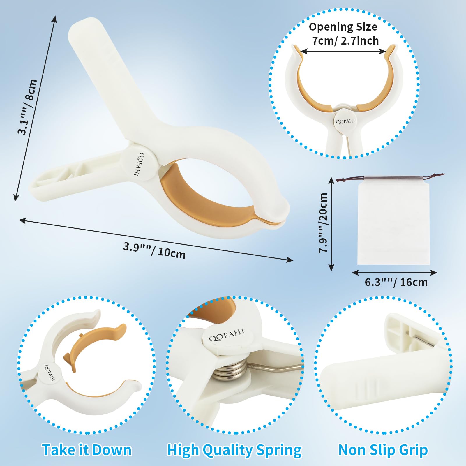 Beach Towel Clips For Beach Chairs Cruise, Strong Grip Clothes Pins Non-Slip Pool Chair Clips Plastic Quilt Drying Clip For Laun