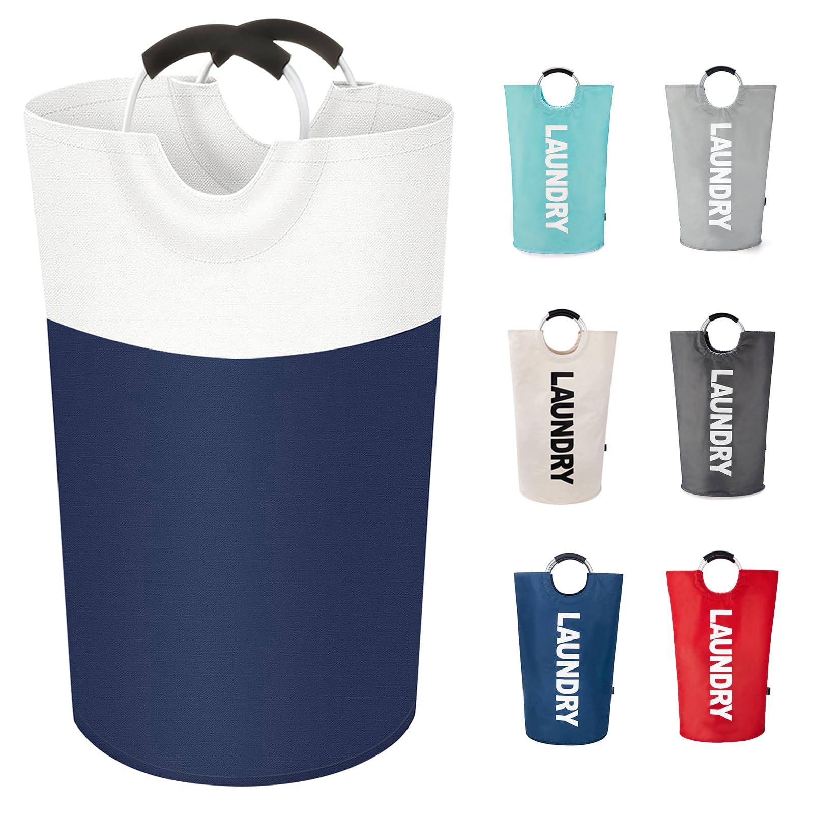 Twira 125L Pro Xx-Large Laundry Baskets, Laundry Hamper Stands Up Well, Laundry Bag With Padded Handles, Waterproof Laundry Bask