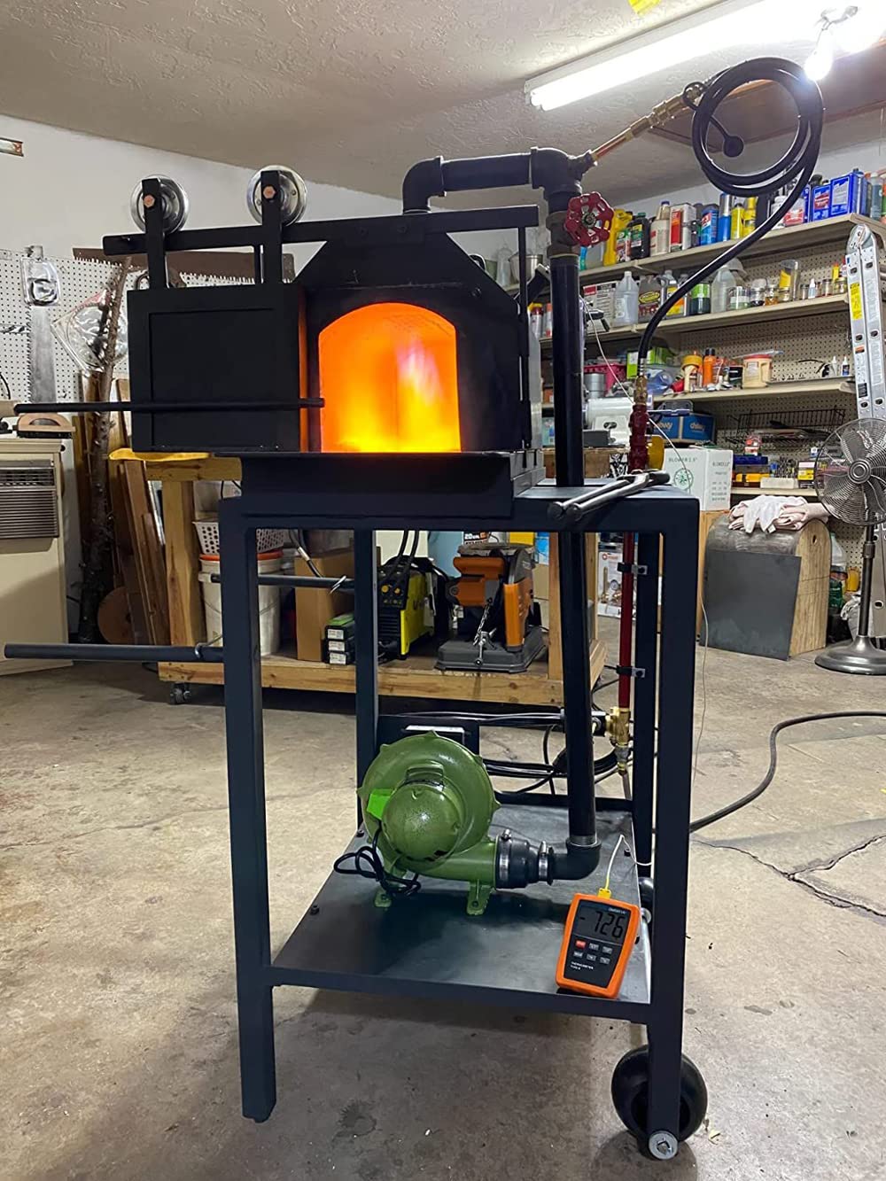 110V 250W Us Style Electric Blacksmith Forge Blower Blacksmithing Coal Forge Fan Air Blower Tools With 125Cfm