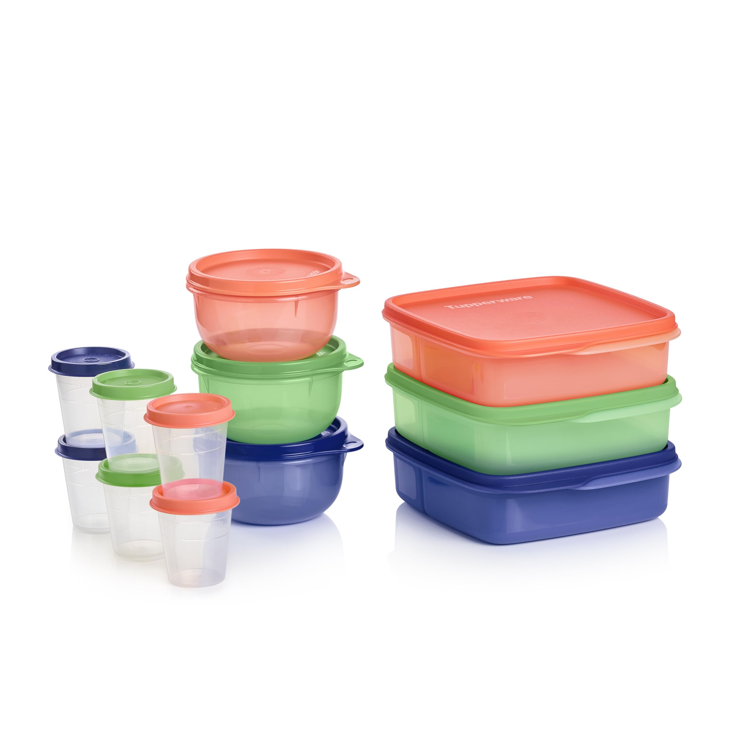 Tupperware Lunch Bunch 12 Piece Food Storage Bowl Set In Multi Colors- Dishwasher Safe & Bpa Free - (12 Containers + 12 Lids)