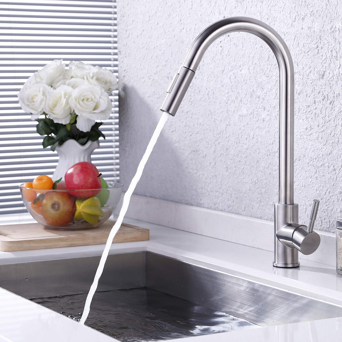 7Trees Universal Replacement Part Bathroom Kitchen Faucet Pull-Out Spray Head Water Nozzle Chrome Polished (Chrome Polished)