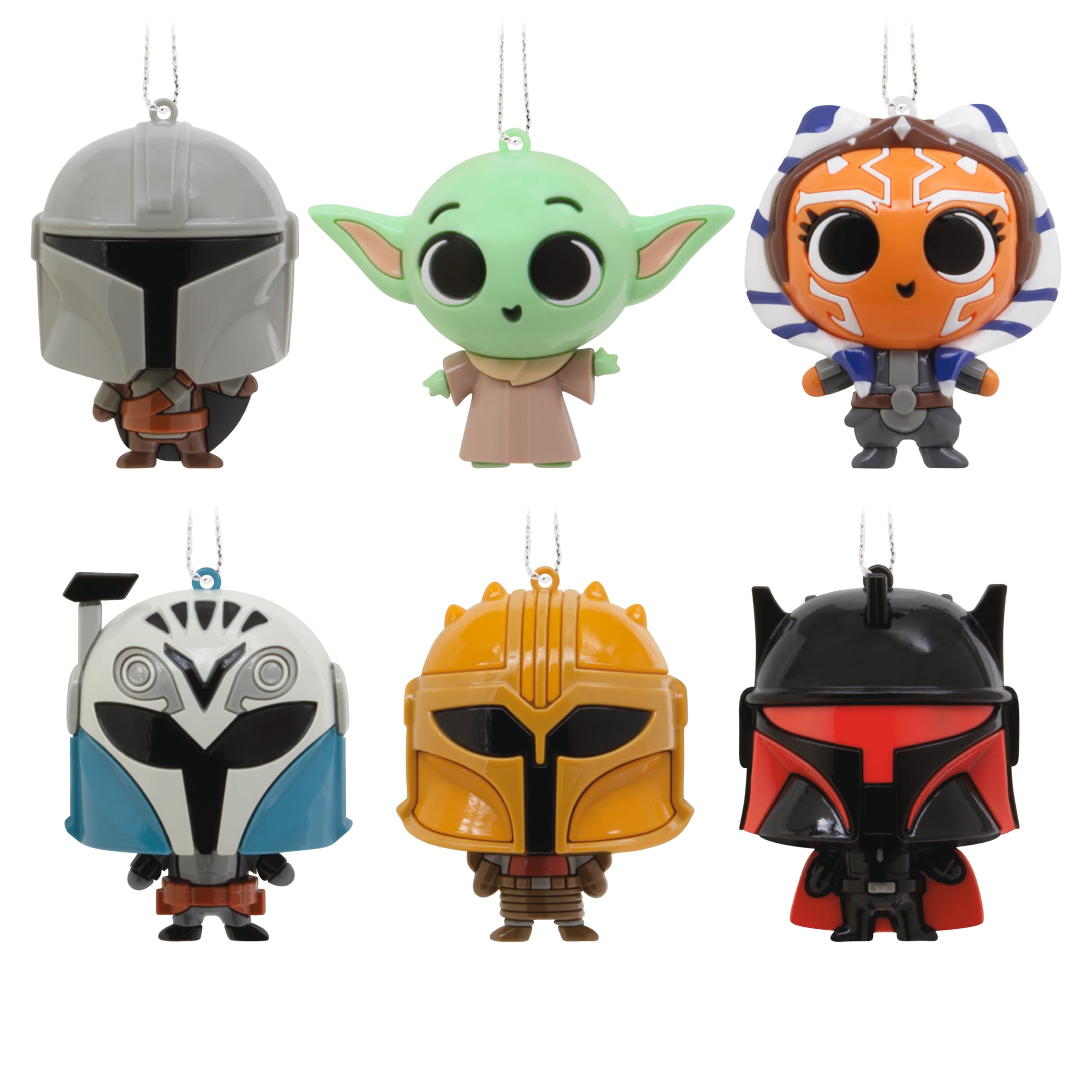 Hallmark Star Wars: The Mandalorian Series 5 Mystery Christmas Ornaments, Shatterproof, Set of 2, Gifts for Star Wars Fans