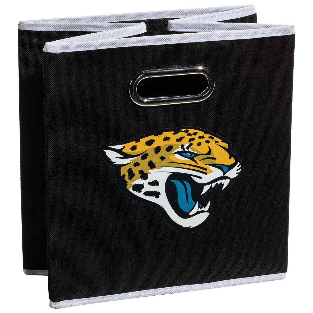 Franklin Sports Nfl Jacksonville Jaguars Collapsible Storage Bin Nfl Folding Cube Storage Container Fits Bin Organizers Fabric N