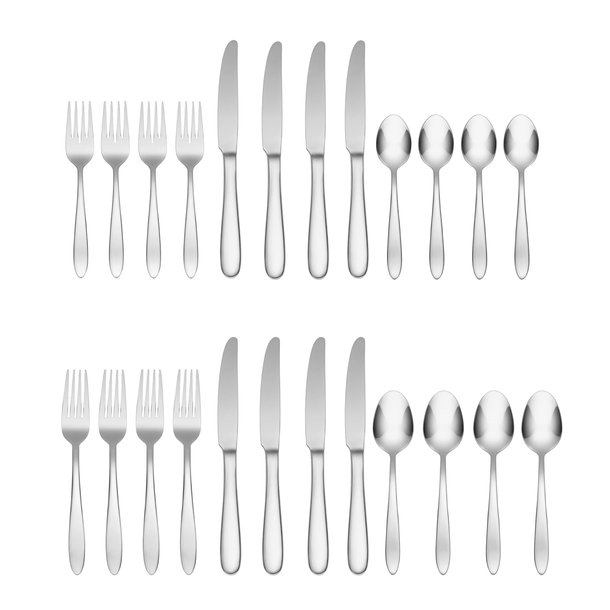 Oneida Mooncrest 20-Piece Flatware Set, Service For 4, Silver