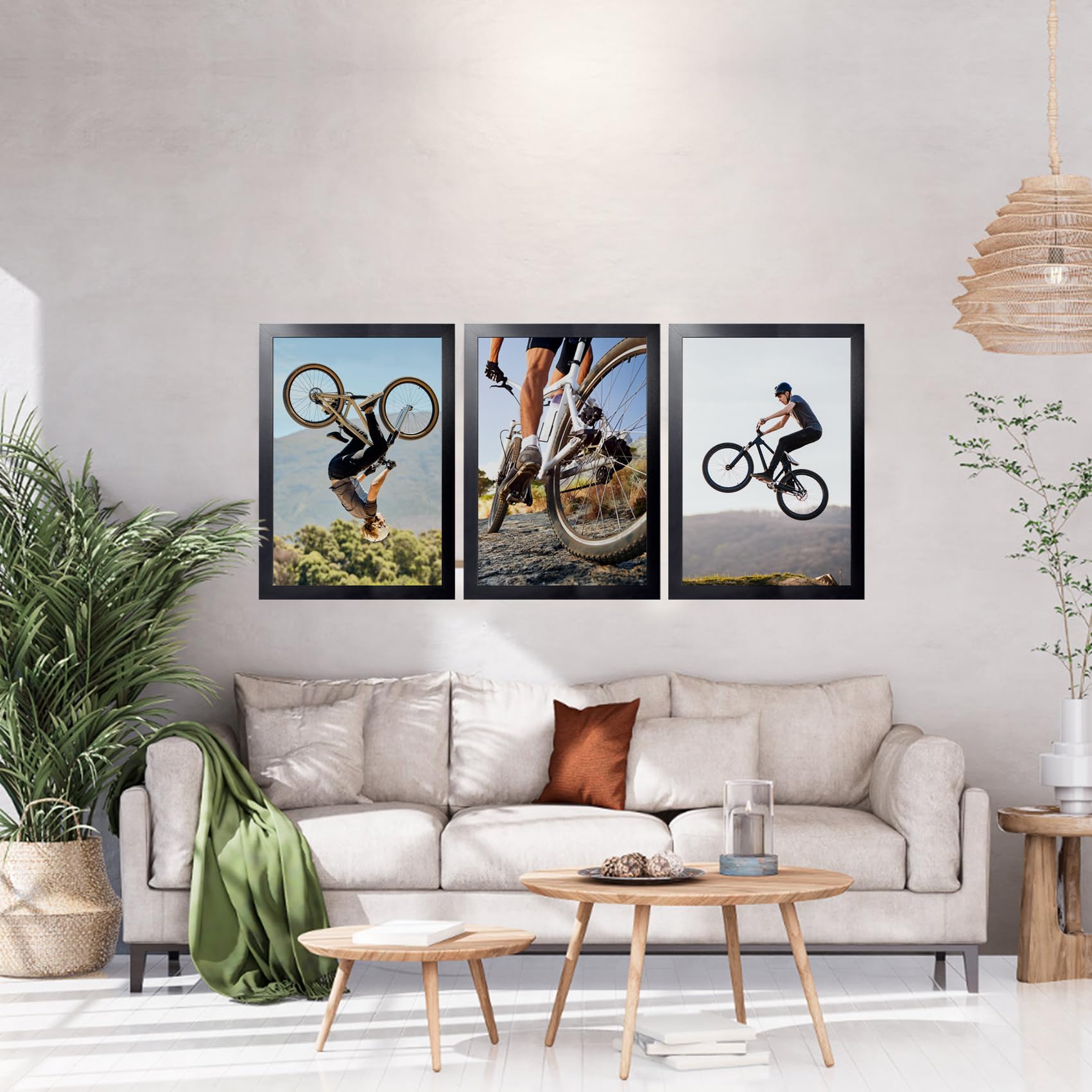 KTKDE 18x24 Poster Frame Black Wooden with Polished Plexiglass, Studio Gallery Vertical & Horizontal Wall Hanging Large Picture