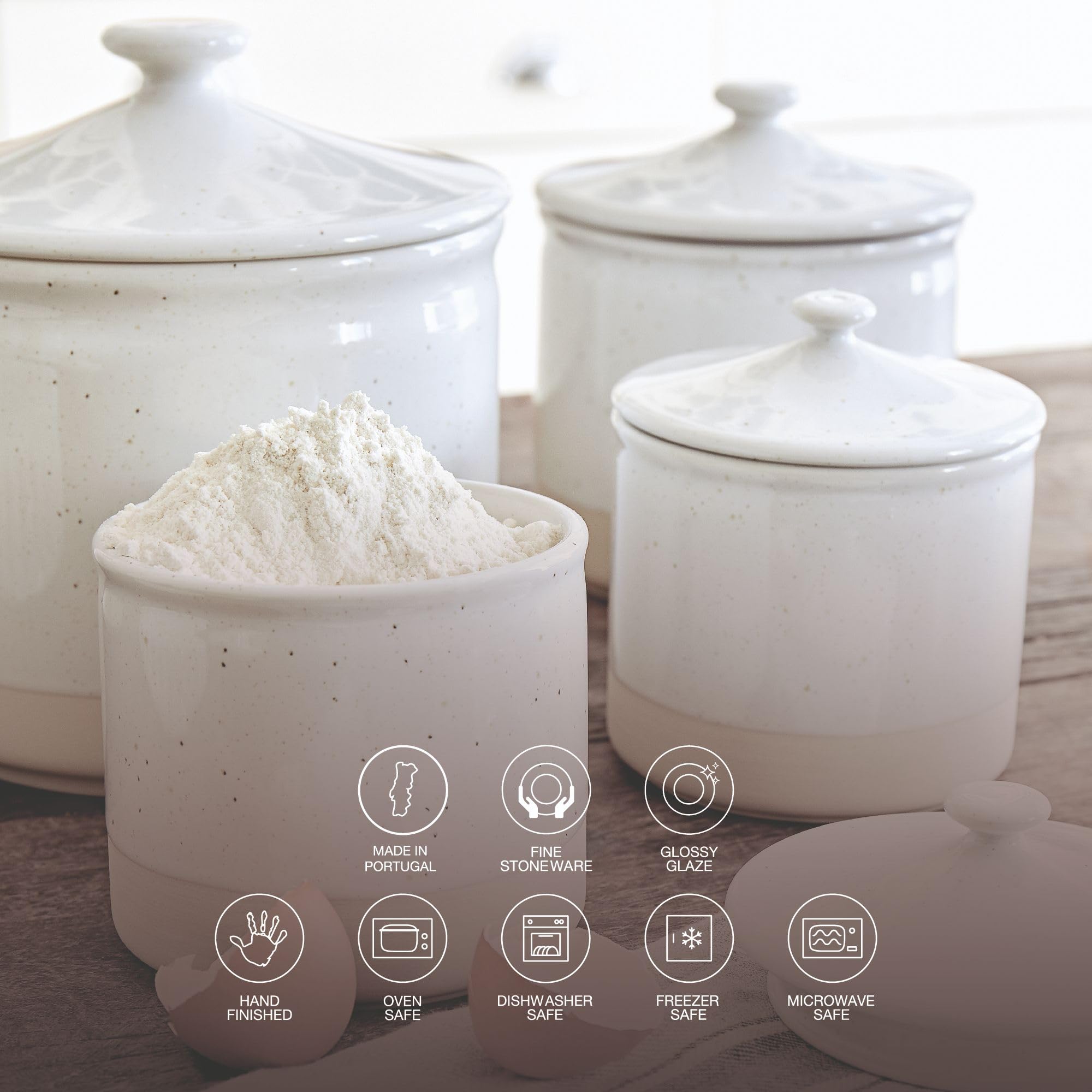 Casafina Ceramic Stoneware 12 Oz. Cruet - Fattoria Collection, White | Microwave & Dishwasher Safe Dinnerware | Food Safe Glazin