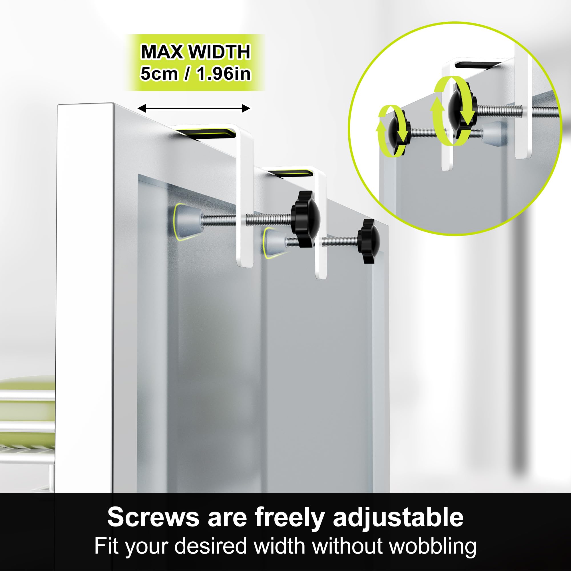 Orimade Over The Door Shower Caddy Adjustable 5 Tier Black,Bathroom Hanging Organizer Shelf Rustproof With 4 Hooks,Shower Basket