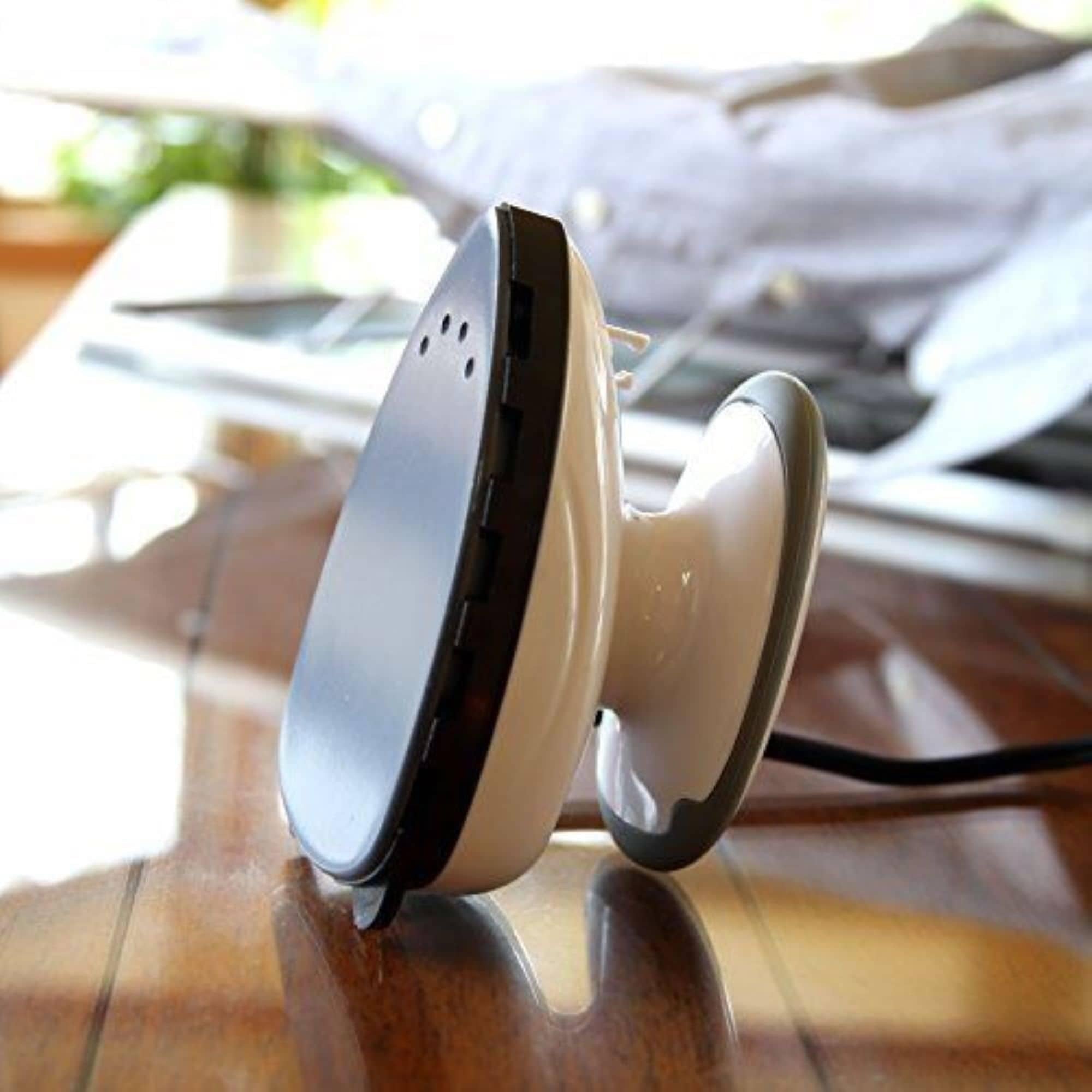Ivation Small Mini Iron - Dual Voltage Compact Design, Great For Travel - Non-Stick Ceramic Soleplate - Dry Or Steam Ironing - E