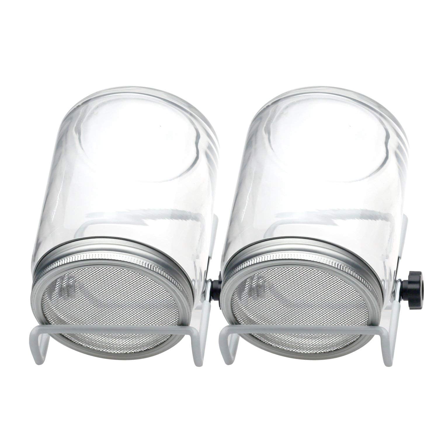 2 Pcs Stainless Steel Sprouting Jar Lids With 2 Pcs Stainless Steel Sprouting Stands For Wide Mouth Mason Jar(Jar Not Included)