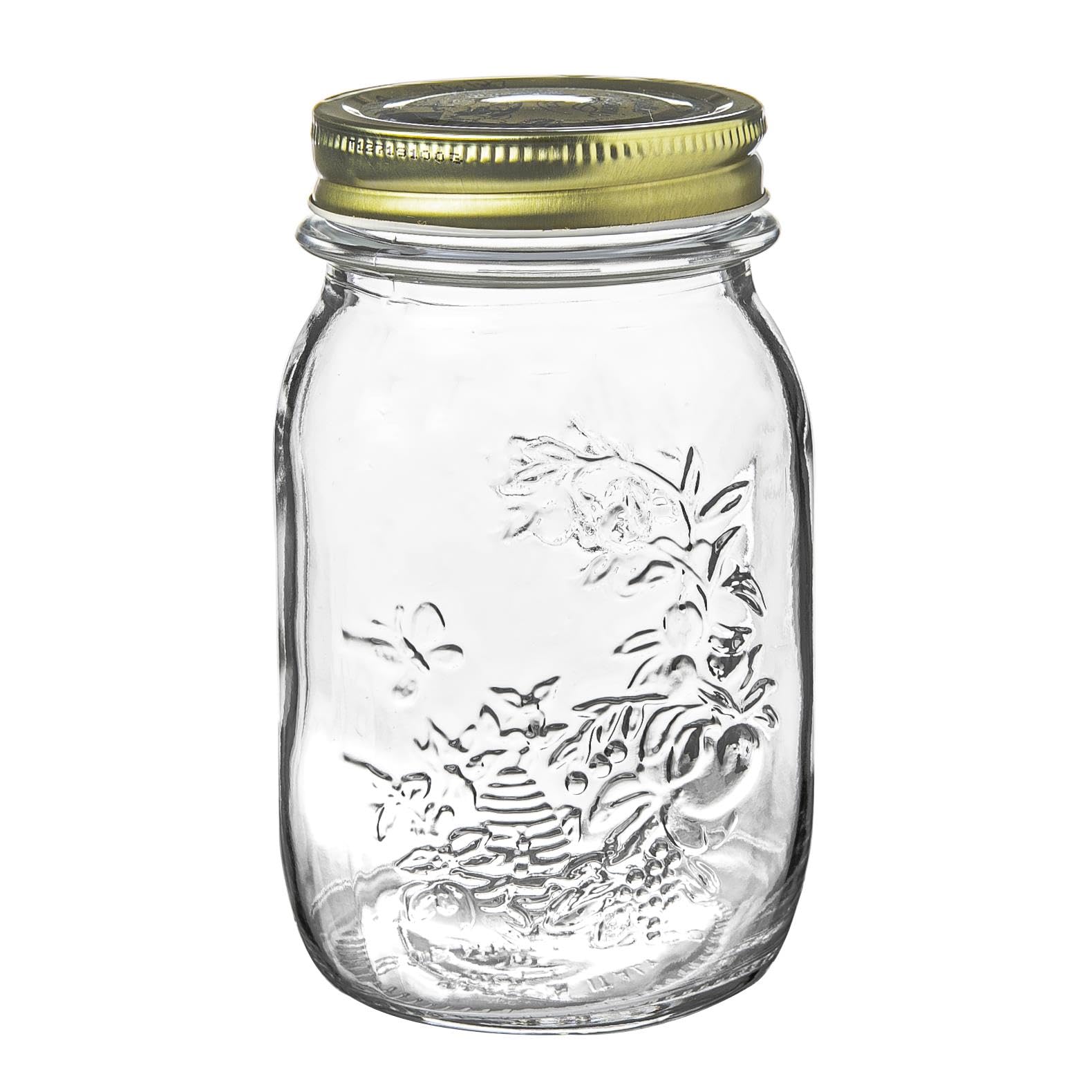 Bormioli Rocco Quattro Stagioni 17 oz Canning Jar - Vacuum Sealed for Home Canning & Au Bain-MarieCooking - BPA-Free, Airtight S